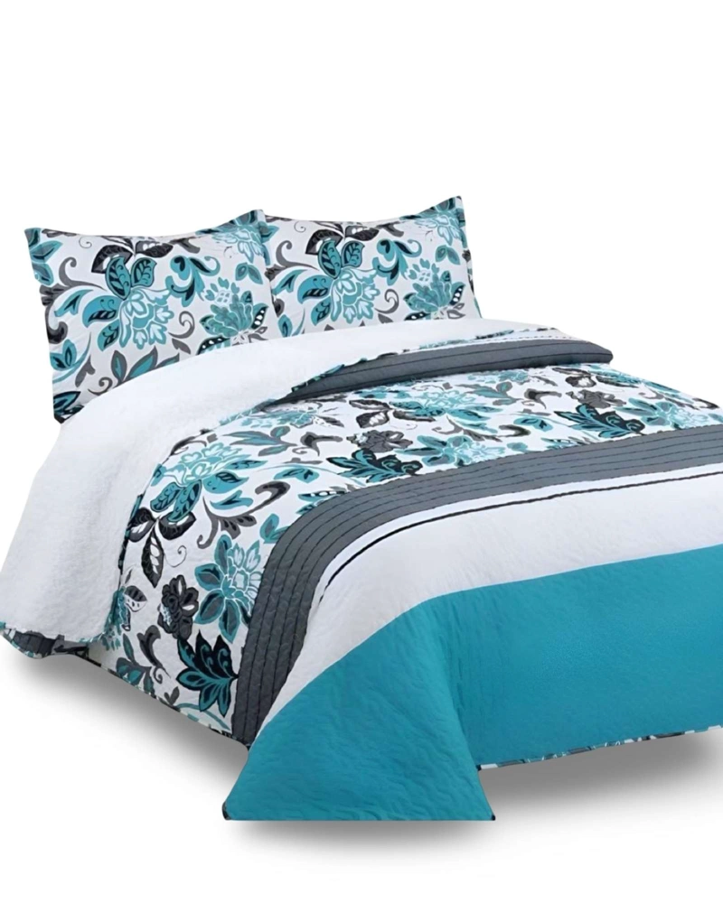 COBERTOR COLCHA QUILT SHERPA OTOÑO INVIERNO 2 PLAZAS - 5
