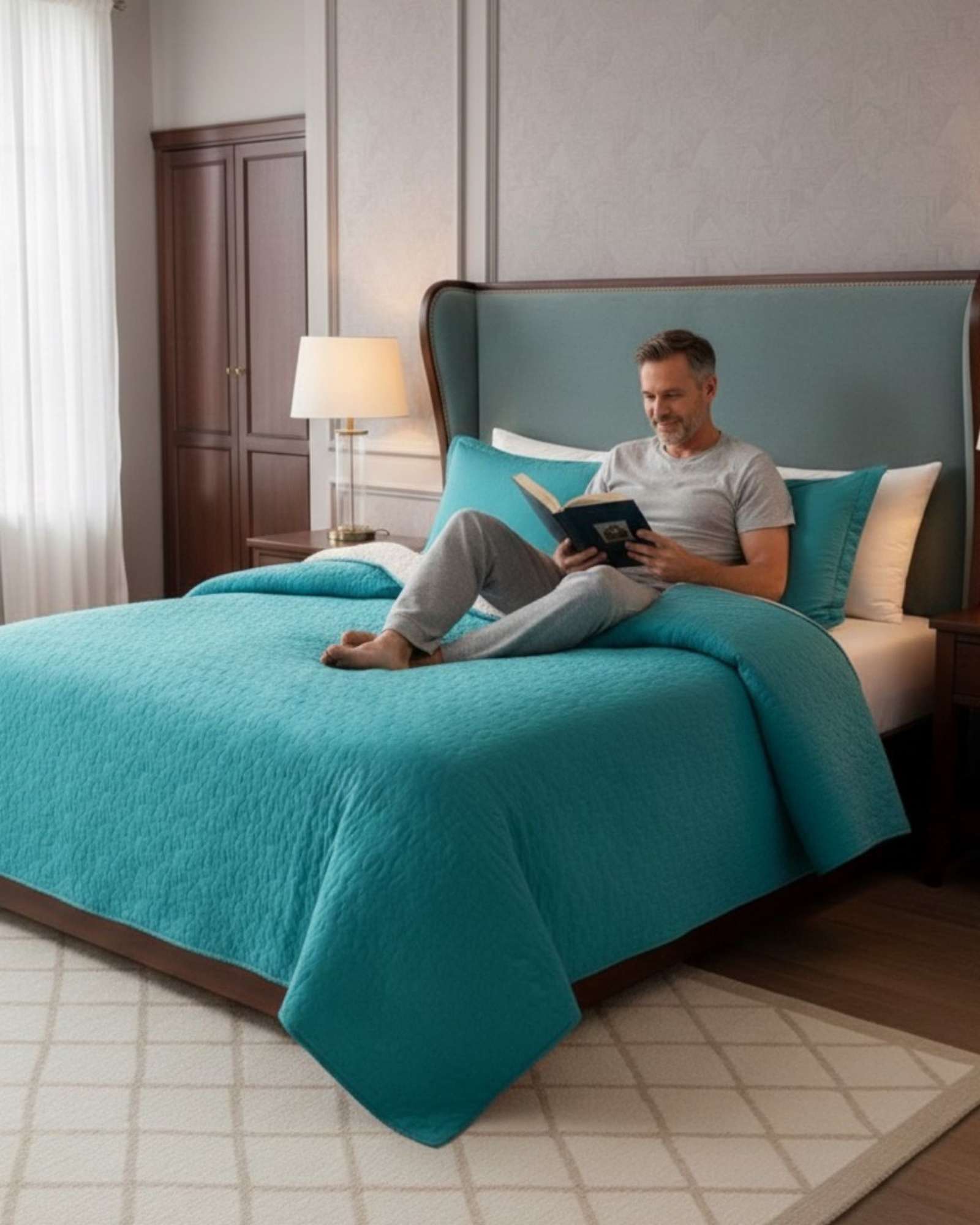 CUBRECAMA QUILT SHERPA PLAZA Y MEDIA 180 X 230 CM - 2