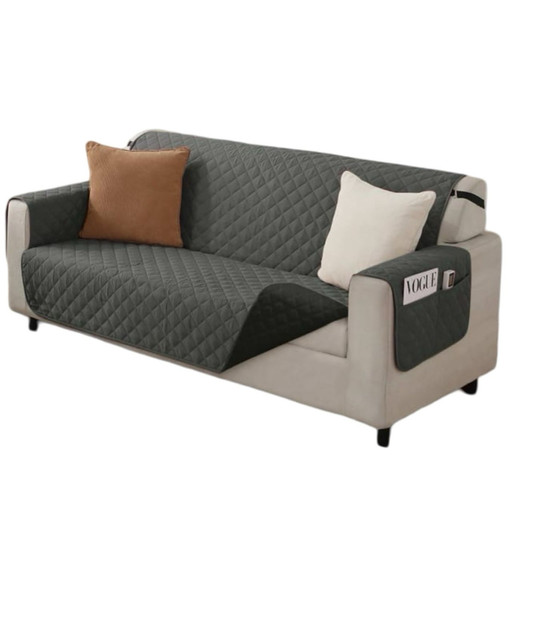 JUEGO DE 2 FUNDA SOFÁ SILLÓN 3 CUERPOS SOBREPONER BICOLOR - 3