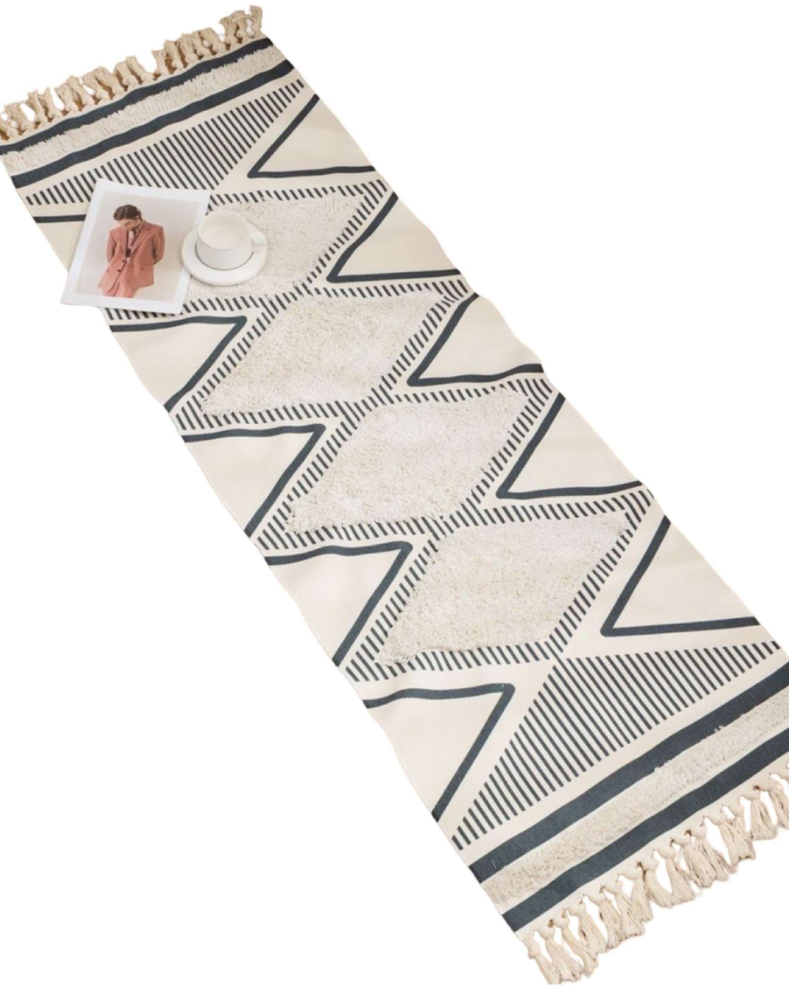 ALFOMBRA DECORATIVA DE LINO 60 X 180 CM - 2