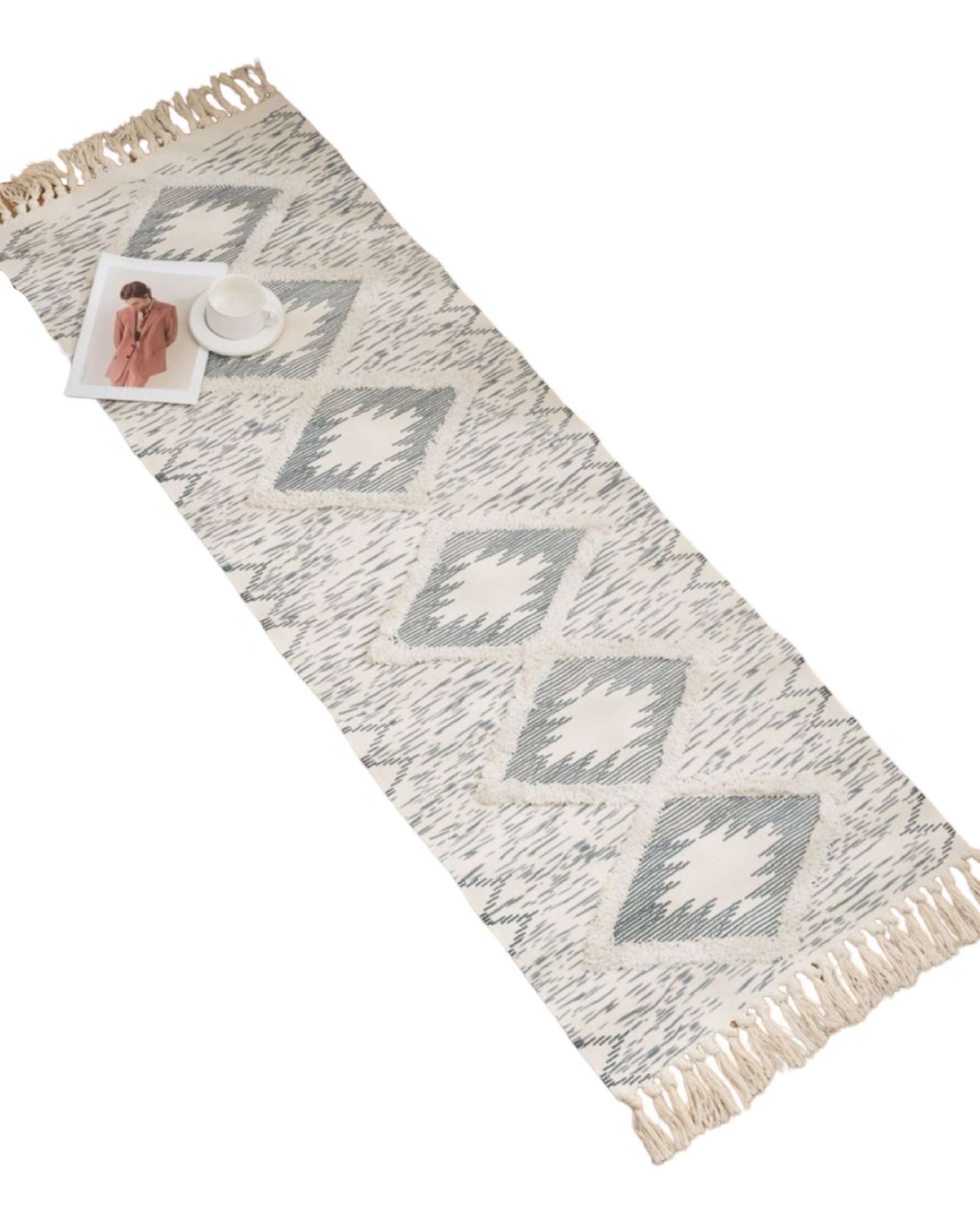 ALFOMBRA DECORATIVA DE LINO 60 X 180 CM - 2