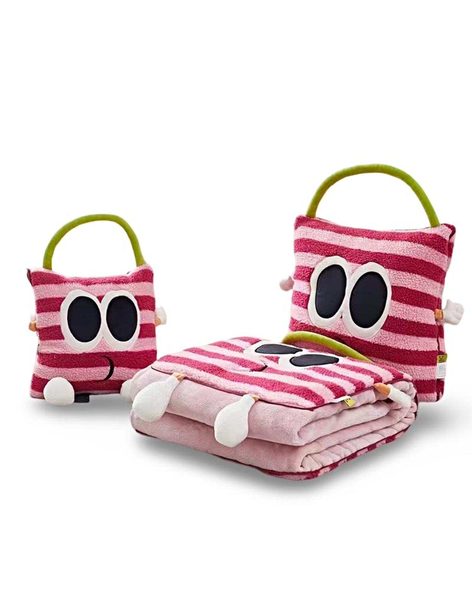 FRAZADA 3 EN 1 BOLSA ALMOHADA Y MANTA FUCSIA - 1