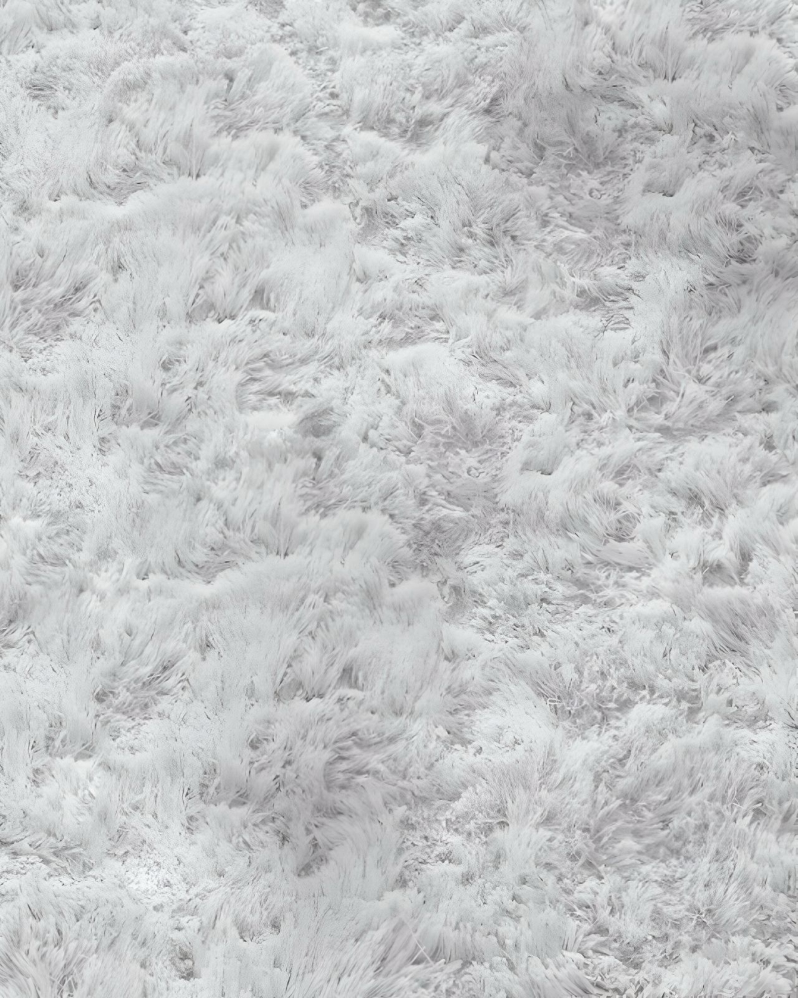 ALFOMBRA PELUDA SUAVE 180 X 200 CM CÁLIDAS EN INVIERNO BLANCO Y GRIS - 3