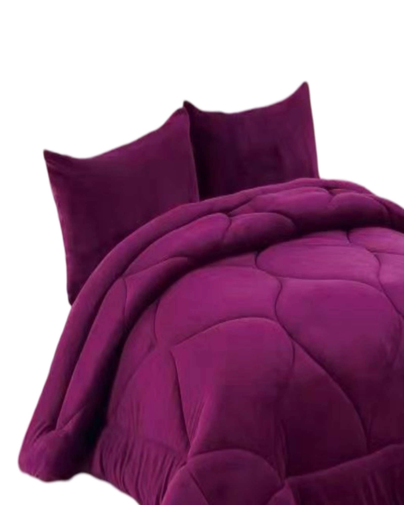 CUBRECAMA CHIPORRO DE INVIERNO PLAZA Y MEDIA MORADO - 2