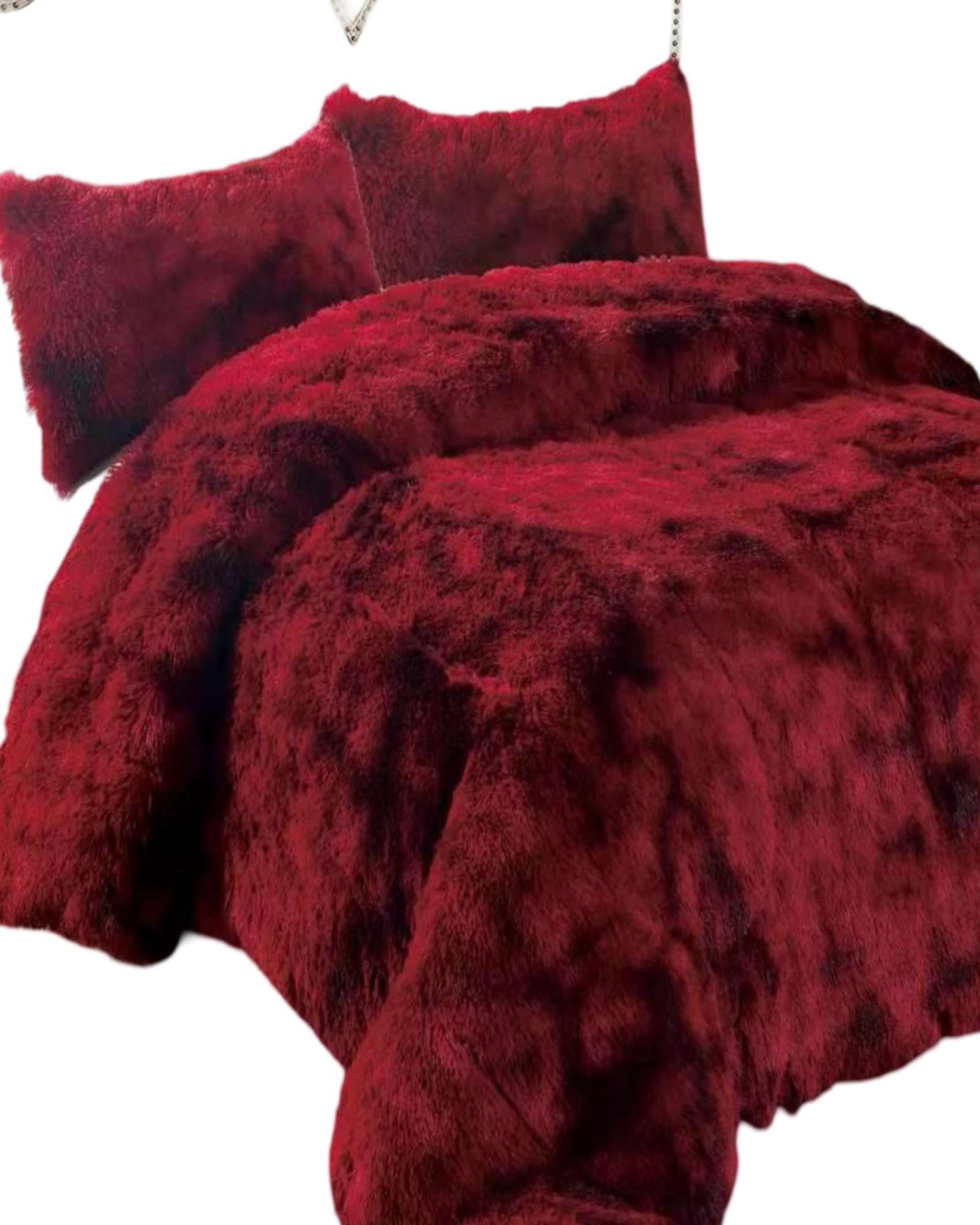 CUBRECAMA CHIPORRO PELUDO 2 PLAZAS ROJO JASPEADO - 2