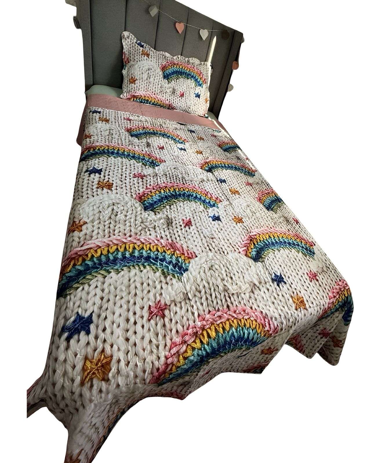 CUBRECAMA QUILT DE VERANO NIÑA NIÑO INFANTIL ARCOIRIS - 1