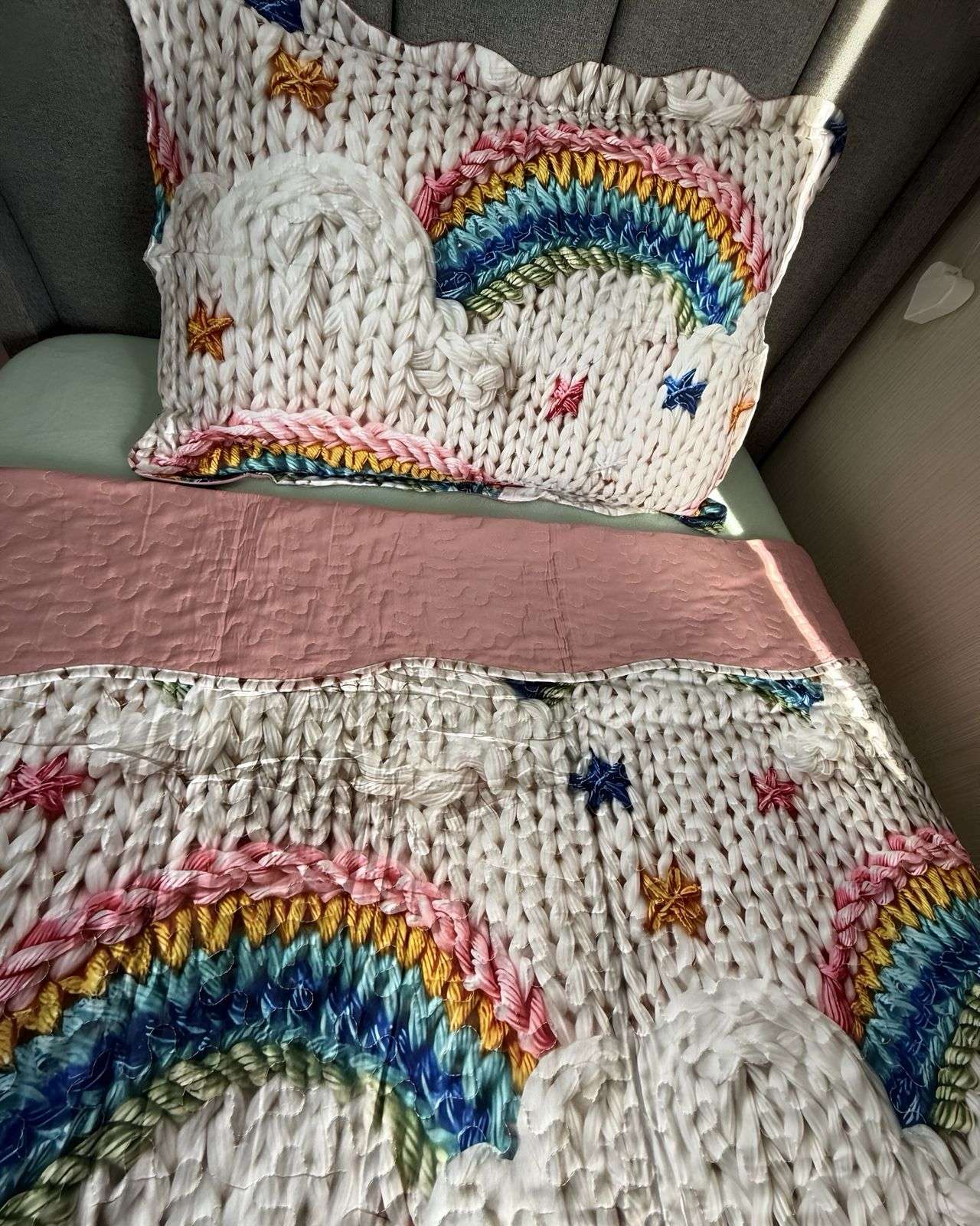 CUBRECAMA QUILT DE VERANO NIÑA NIÑO INFANTIL ARCOIRIS - 3