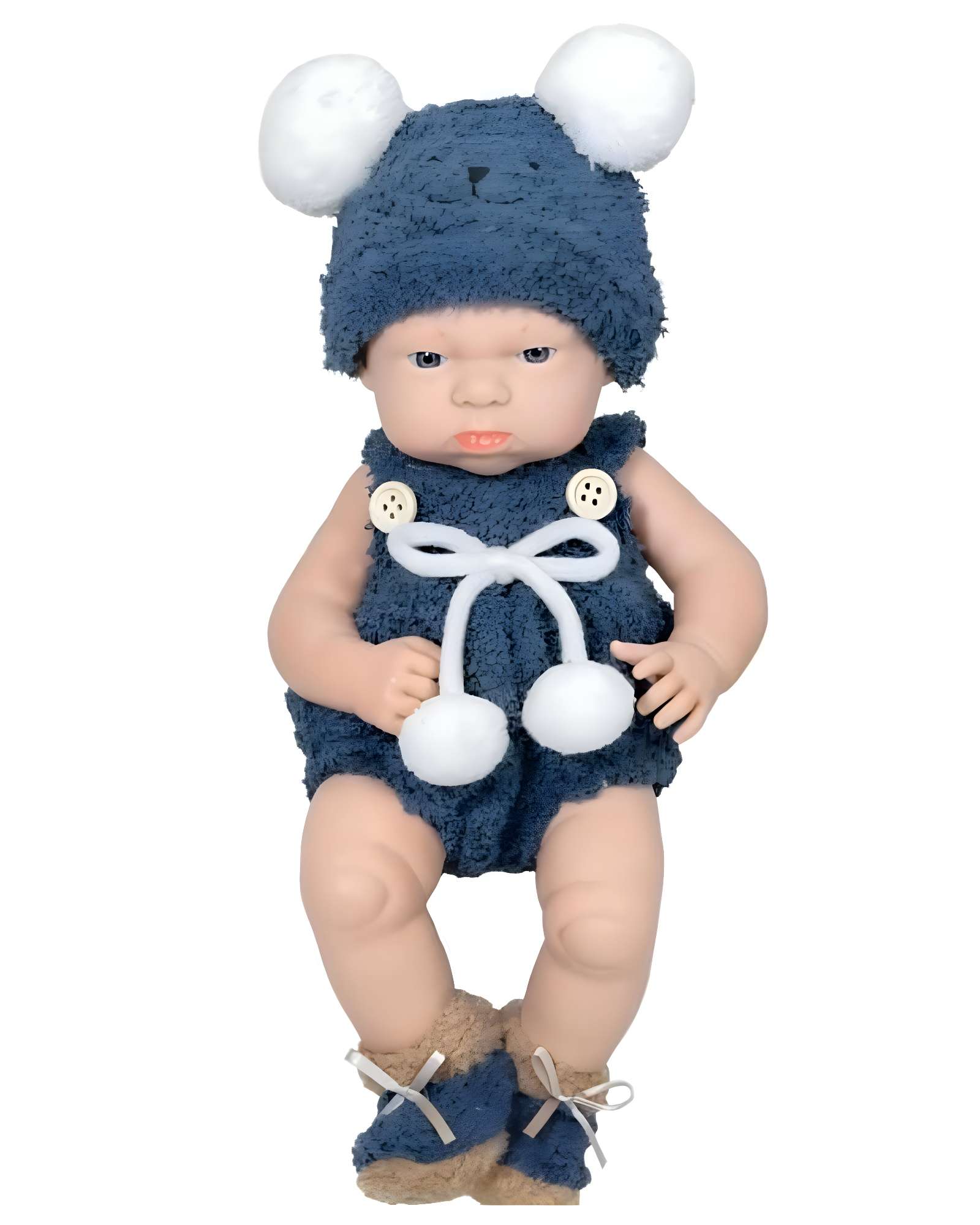 MUÑECA INFANTIL BEBÉ REALISTA SILICONA BABY SO LOVELY AZUL - 2