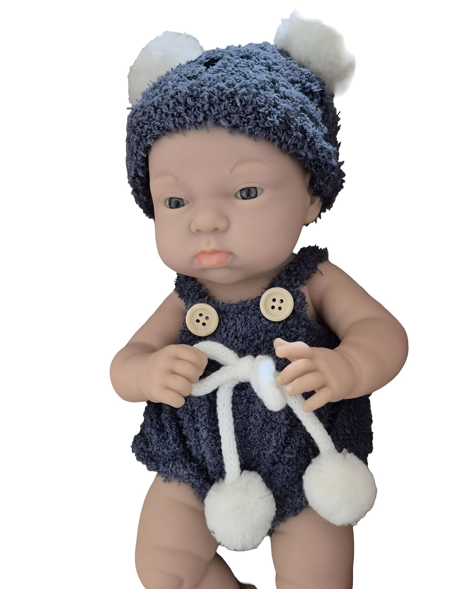 MUÑECA INFANTIL BEBÉ REALISTA SILICONA BABY SO LOVELY AZUL - 3