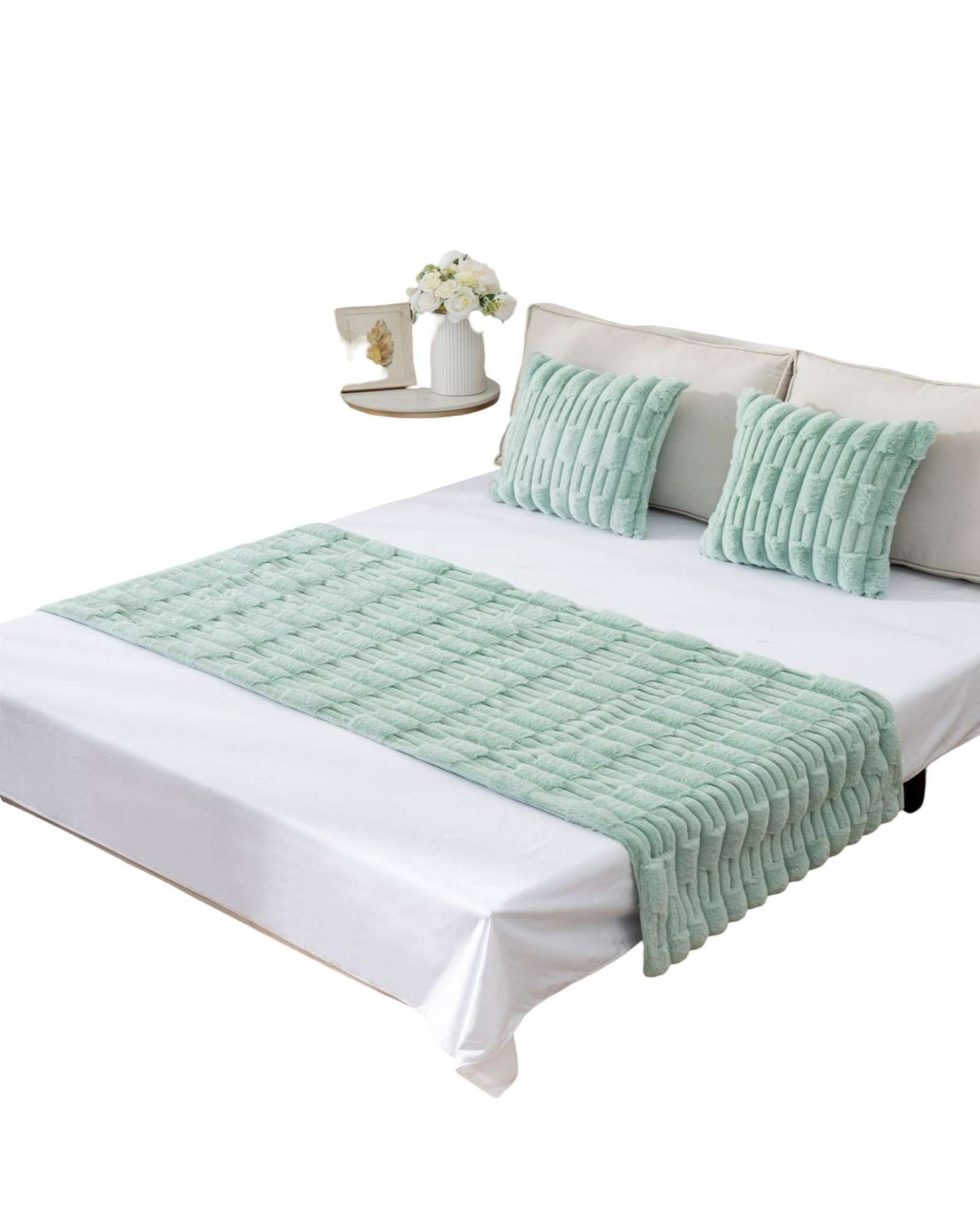PIECERA SIN FUNDAS DISEÑO BAMBU VERDE MENTA - 3