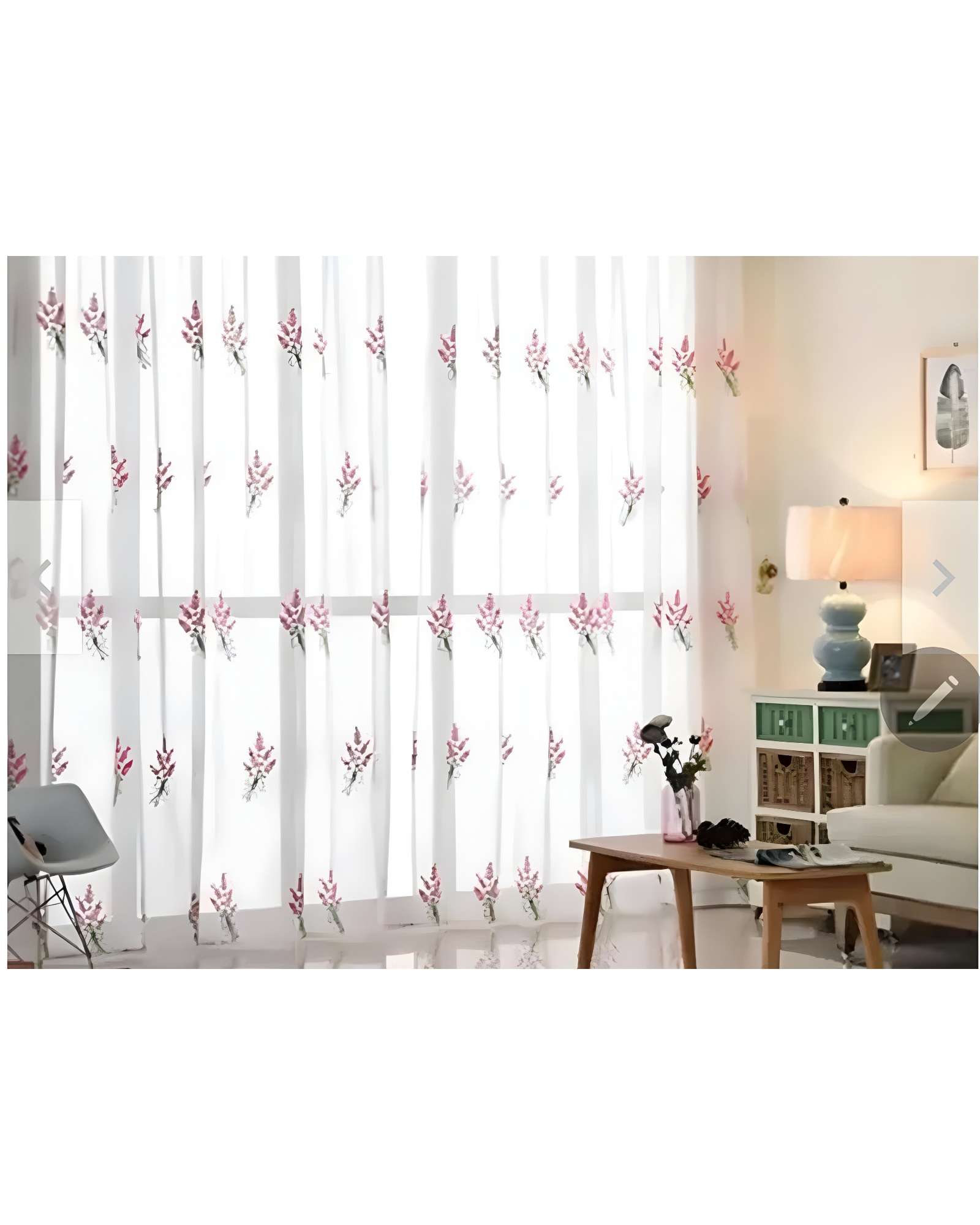 VISILLO CORTINA LAVANDAS 140X230 CM 2 PAÑOS - 1