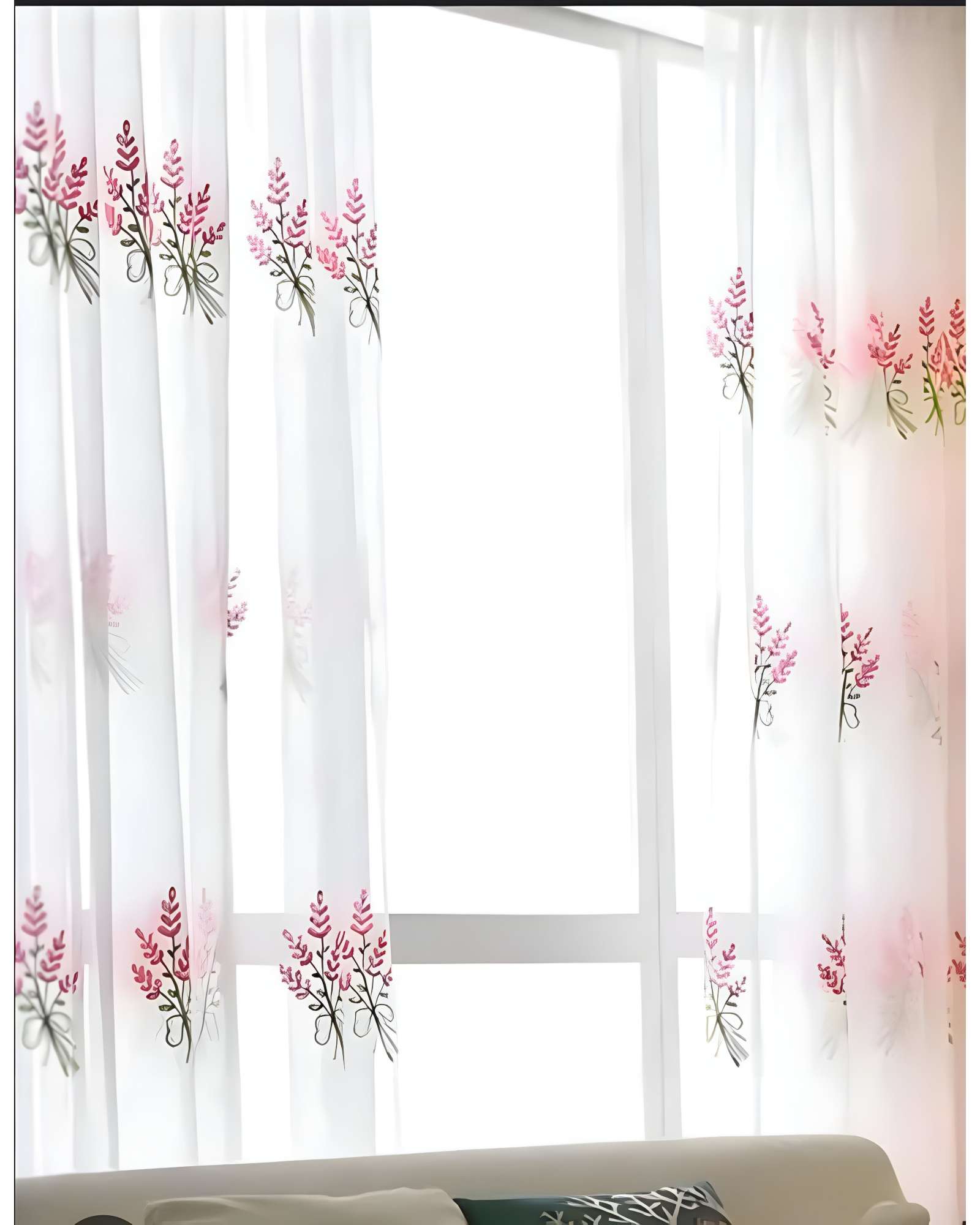 VISILLO CORTINA LAVANDAS 140X230 CM 2 PAÑOS - 3