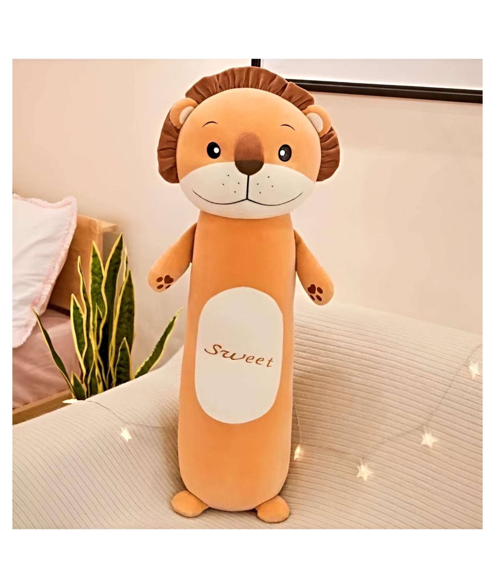 ALMOHADA COJIN PELUCHE LEON AMARILLO - 3