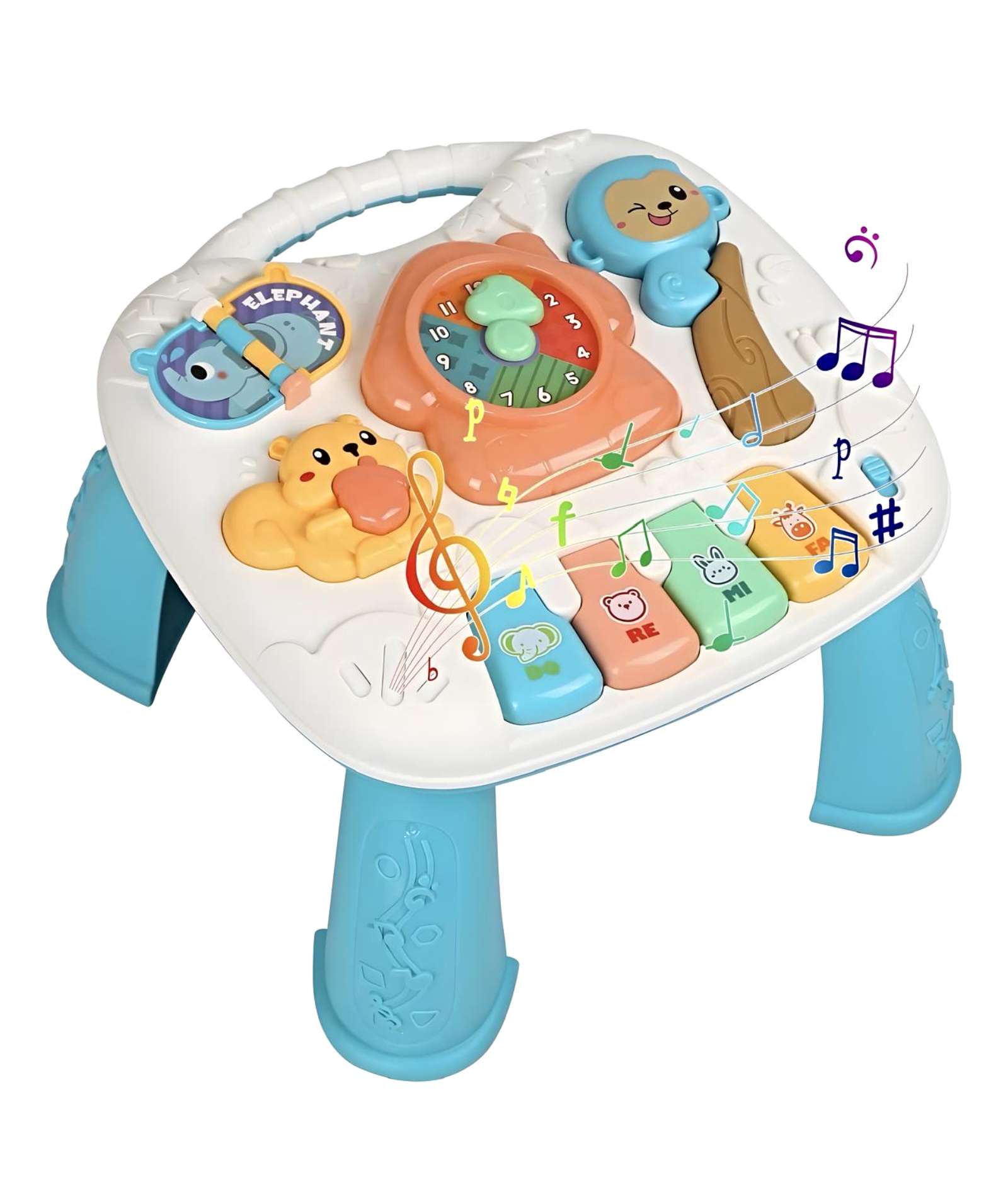 MESA INTERACTIVA PARA BEBE CON LUZ Y SONIDO VERDE - 3