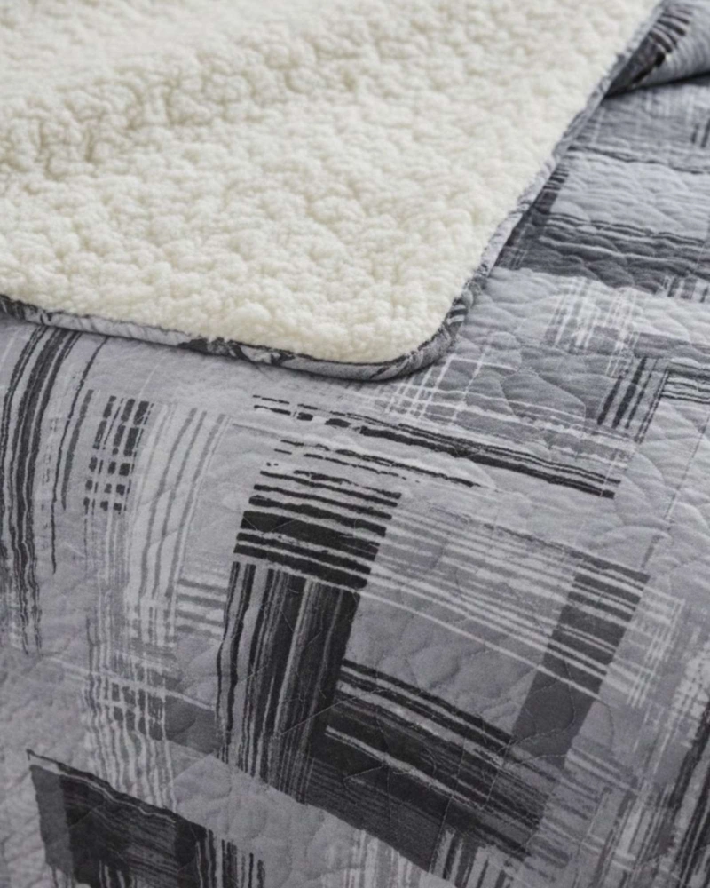 CUBRECAMA QUILT CON SHERPA 2 PLAZA 230 CM X 250 CM - 6