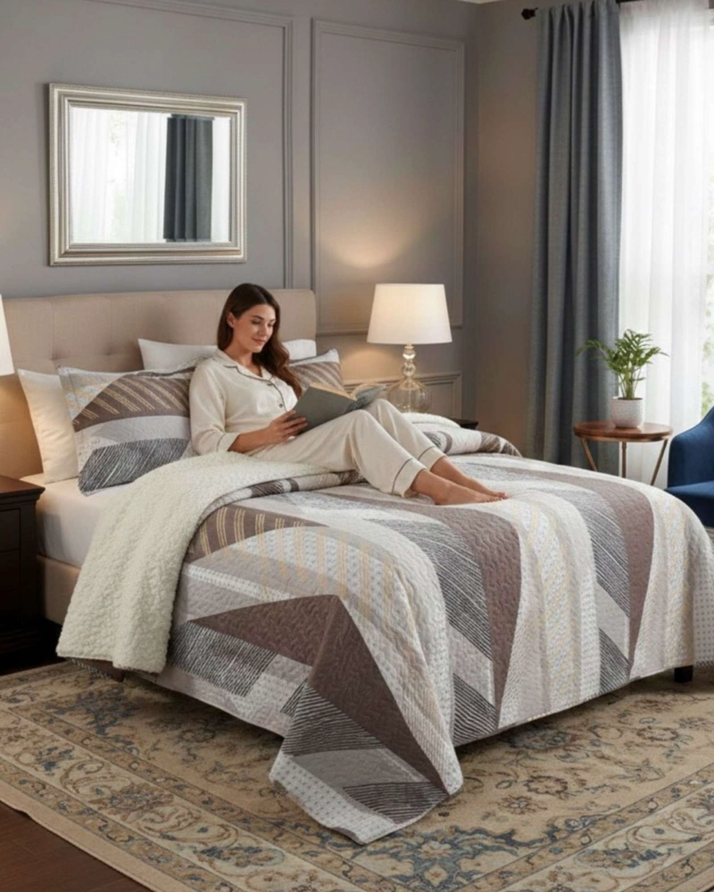 CUBRECAMA QUILT SHERPA PLAZA Y MEDIA 180 X 230 CM - 3