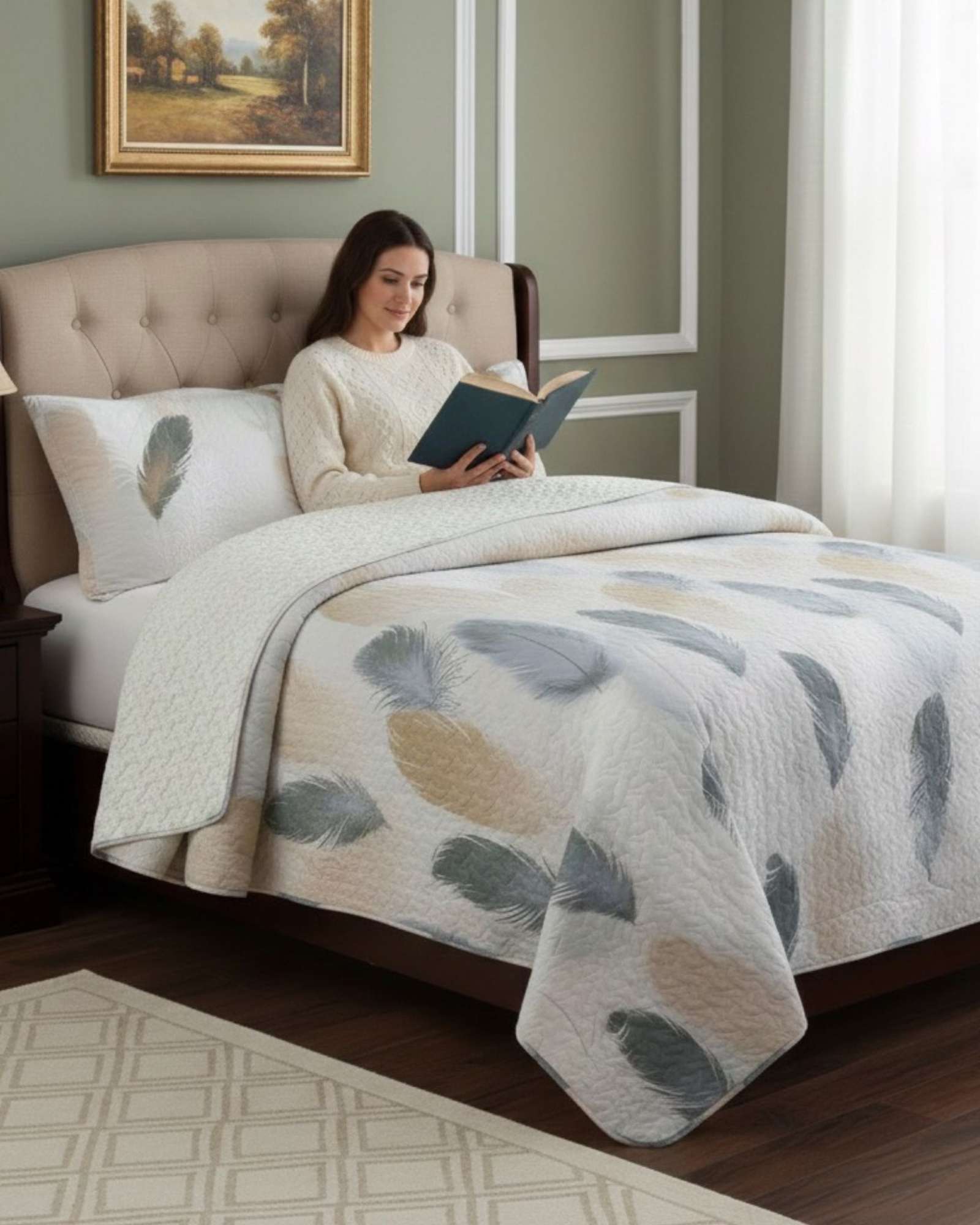 CUBRECAMA QUILT CON SHERPA 2 PLAZA 230 CM X 250 CM - 2