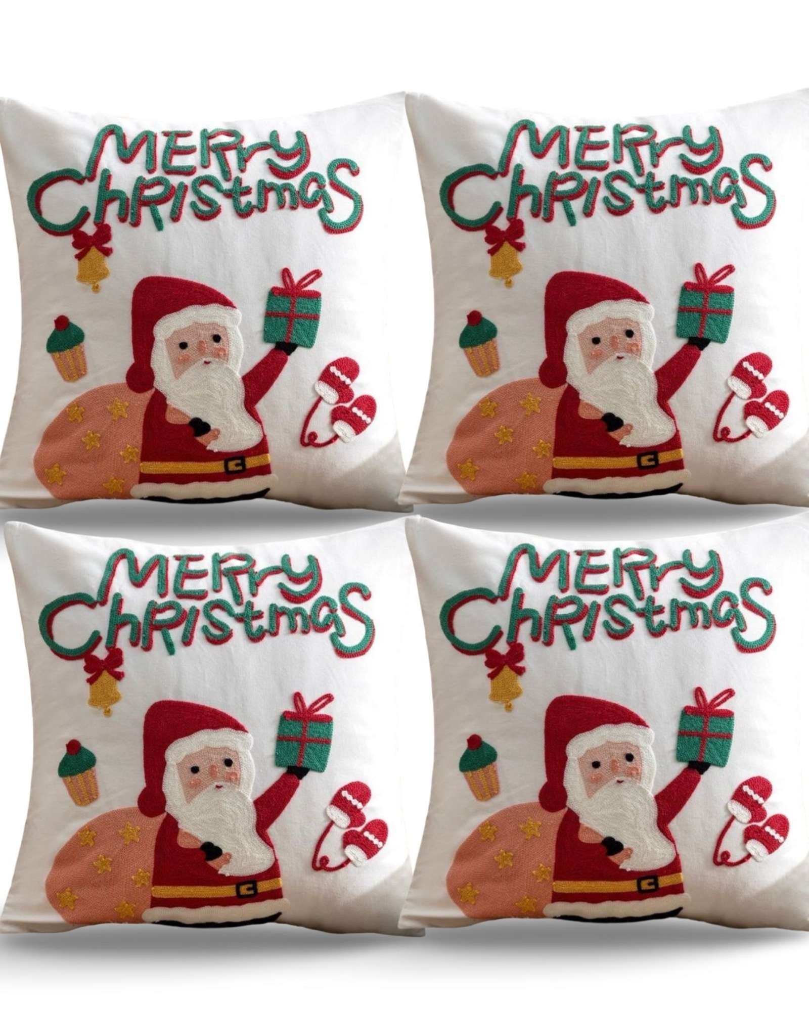 JUEGO DE 4 FUNDAS DE COJIN PARA NAVIDAD K9 - 1