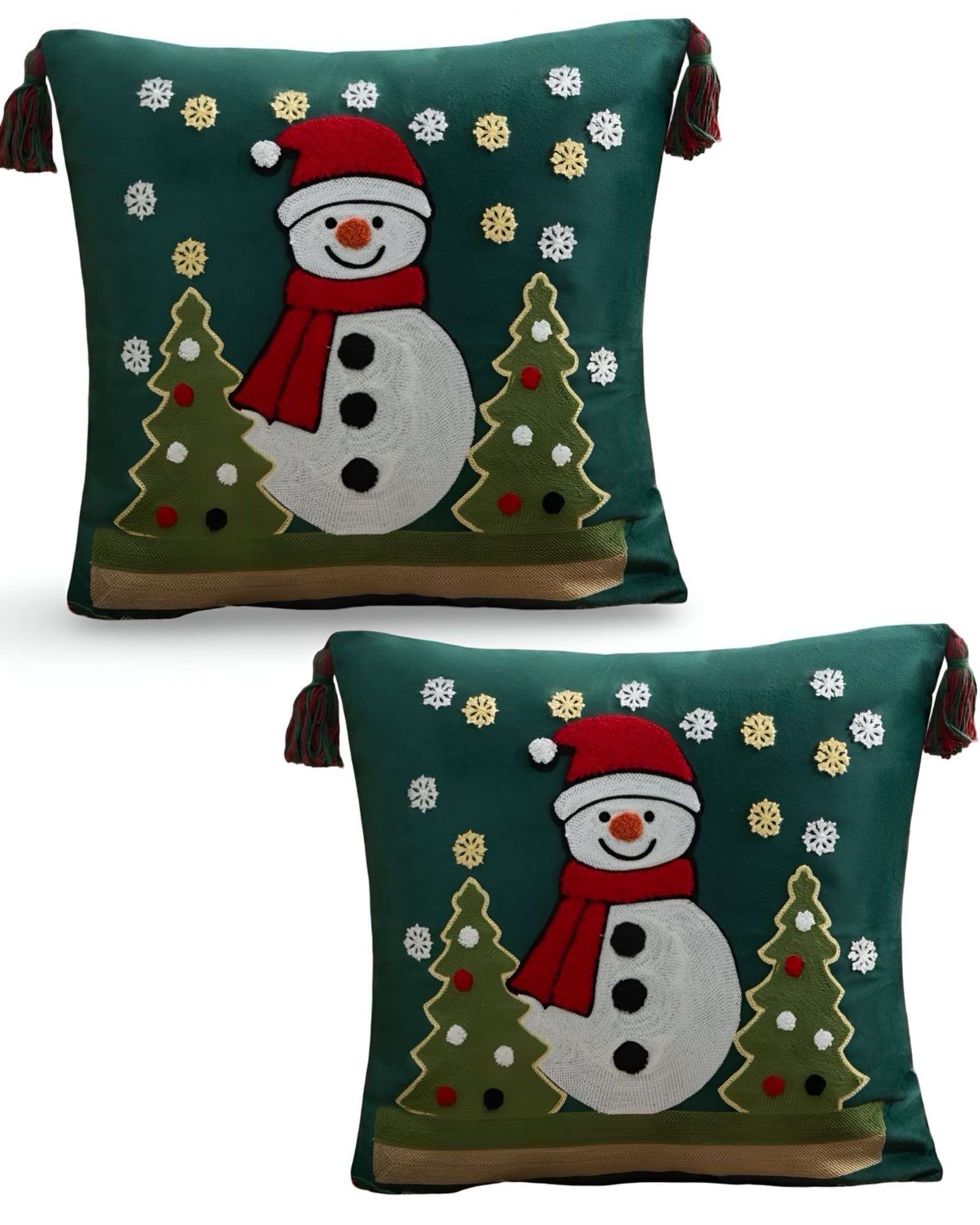 JUEGO DE 2 FUNDAS DE COJIN PARA NAVIDAD A9 - 2