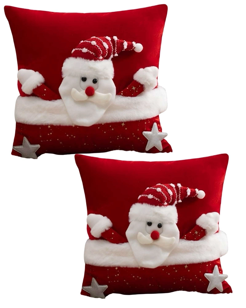 JUEGO DE 2 FUNDAS DE COJIN PARA NAVIDAD 3D   B3 - 2