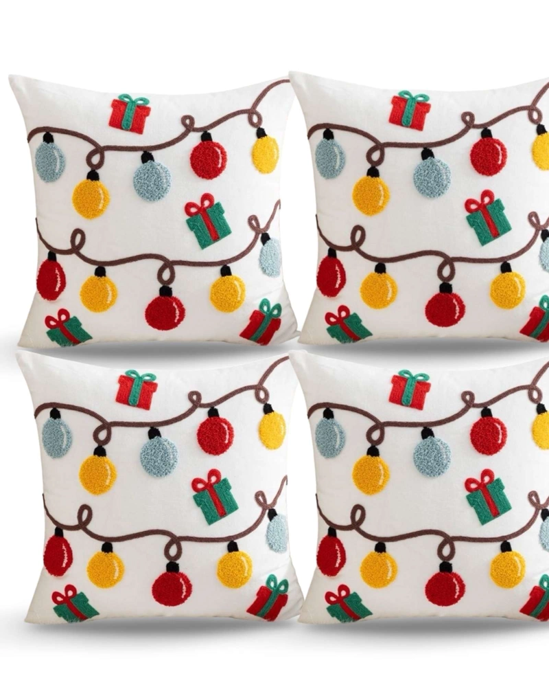JUEGO DE 4 FUNDAS DE COJIN PARA NAVIDAD K2 - 1