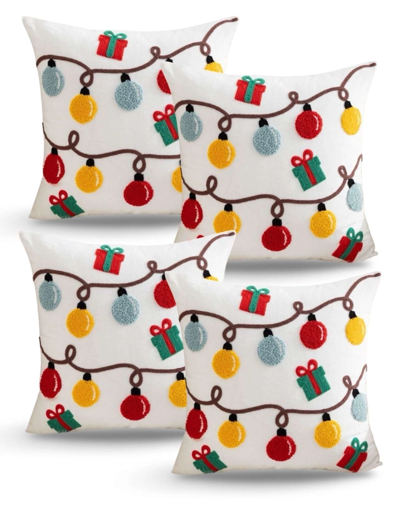 JUEGO DE 4 FUNDAS DE COJIN PARA NAVIDAD K2 - 2