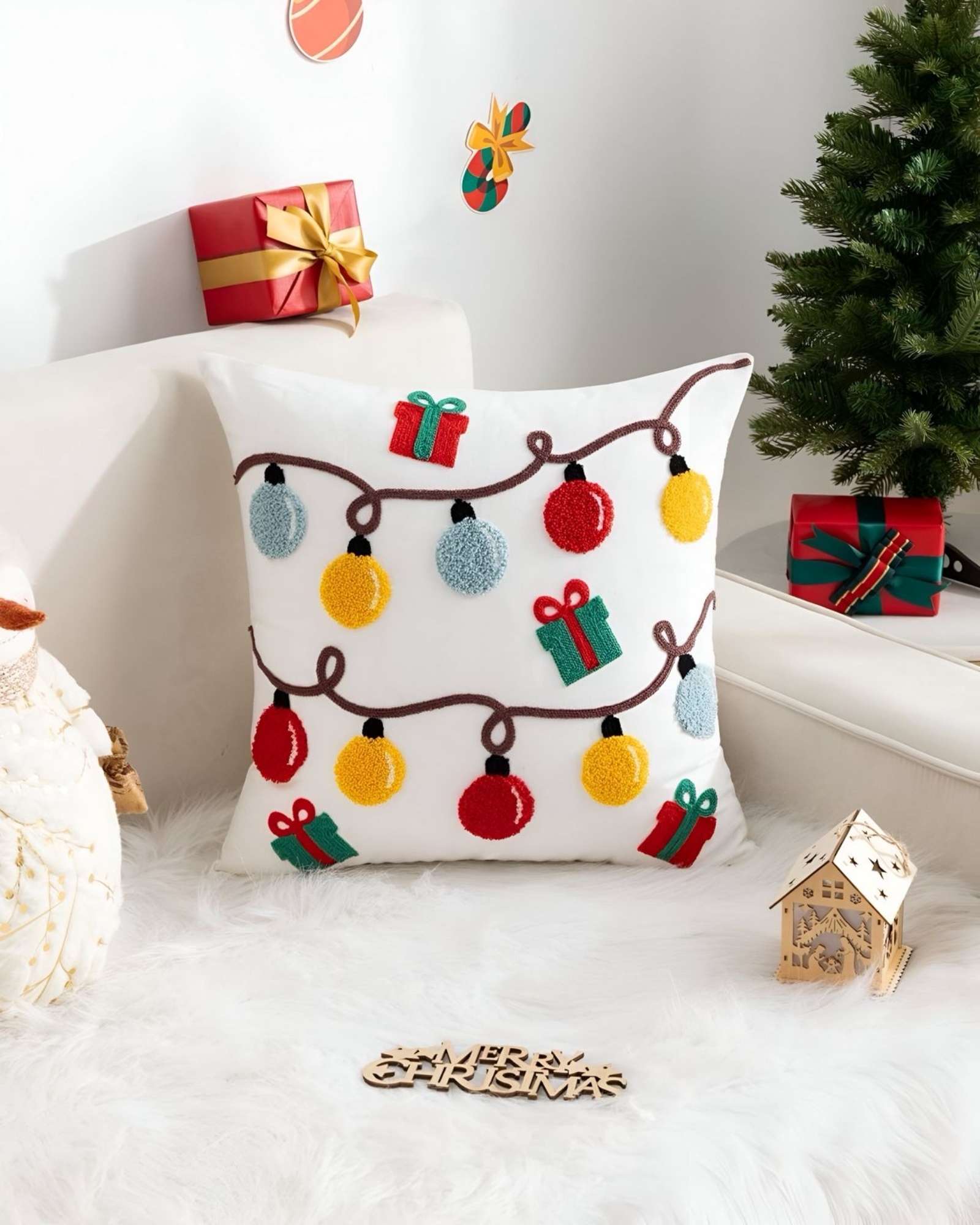 JUEGO DE 4 FUNDAS DE COJIN PARA NAVIDAD K2 - 4