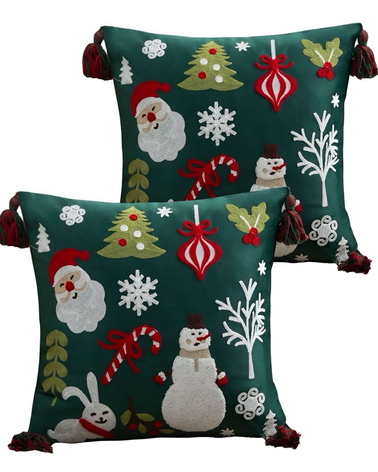 JUEGO DE 2 FUNDAS DE COJIN PARA NAVIDAD A3 - 2