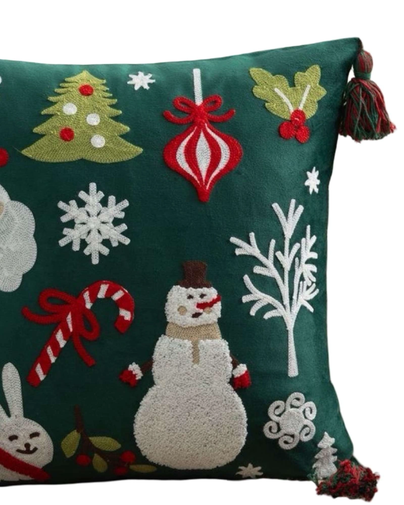 JUEGO DE 2 FUNDAS DE COJIN PARA NAVIDAD A3 - 3