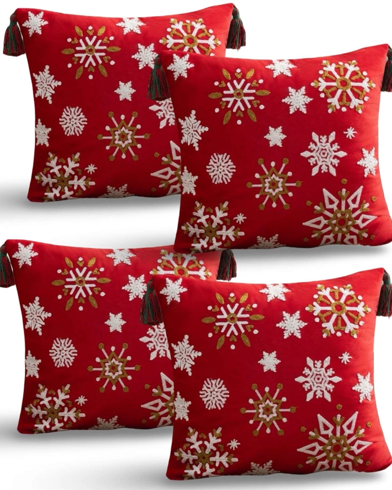 JUEGO DE 4 FUNDAS DE COJIN PARA NAVIDAD A5 - 1