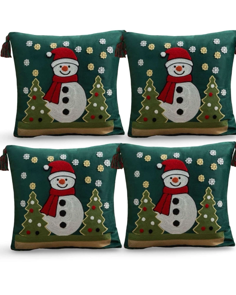 JUEGO DE 4 FUNDAS DE COJIN PARA NAVIDAD A8 - 2