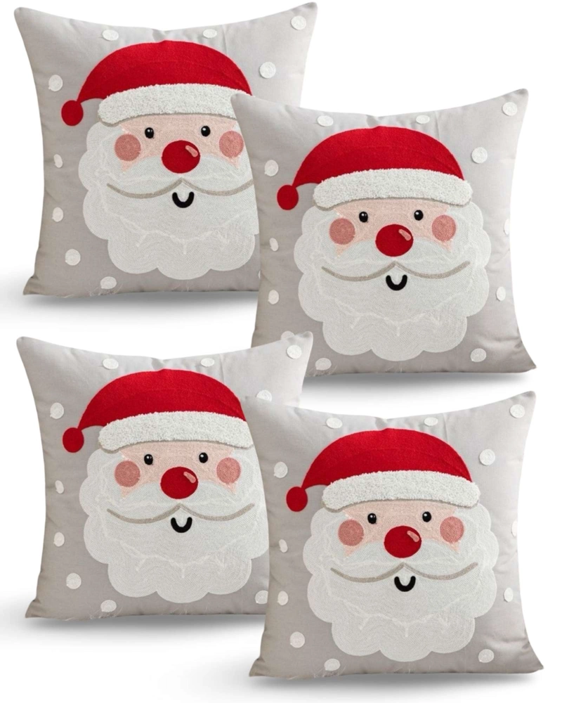 JUEGO DE 4 FUNDAS DE COJIN PARA NAVIDAD K3 - 1