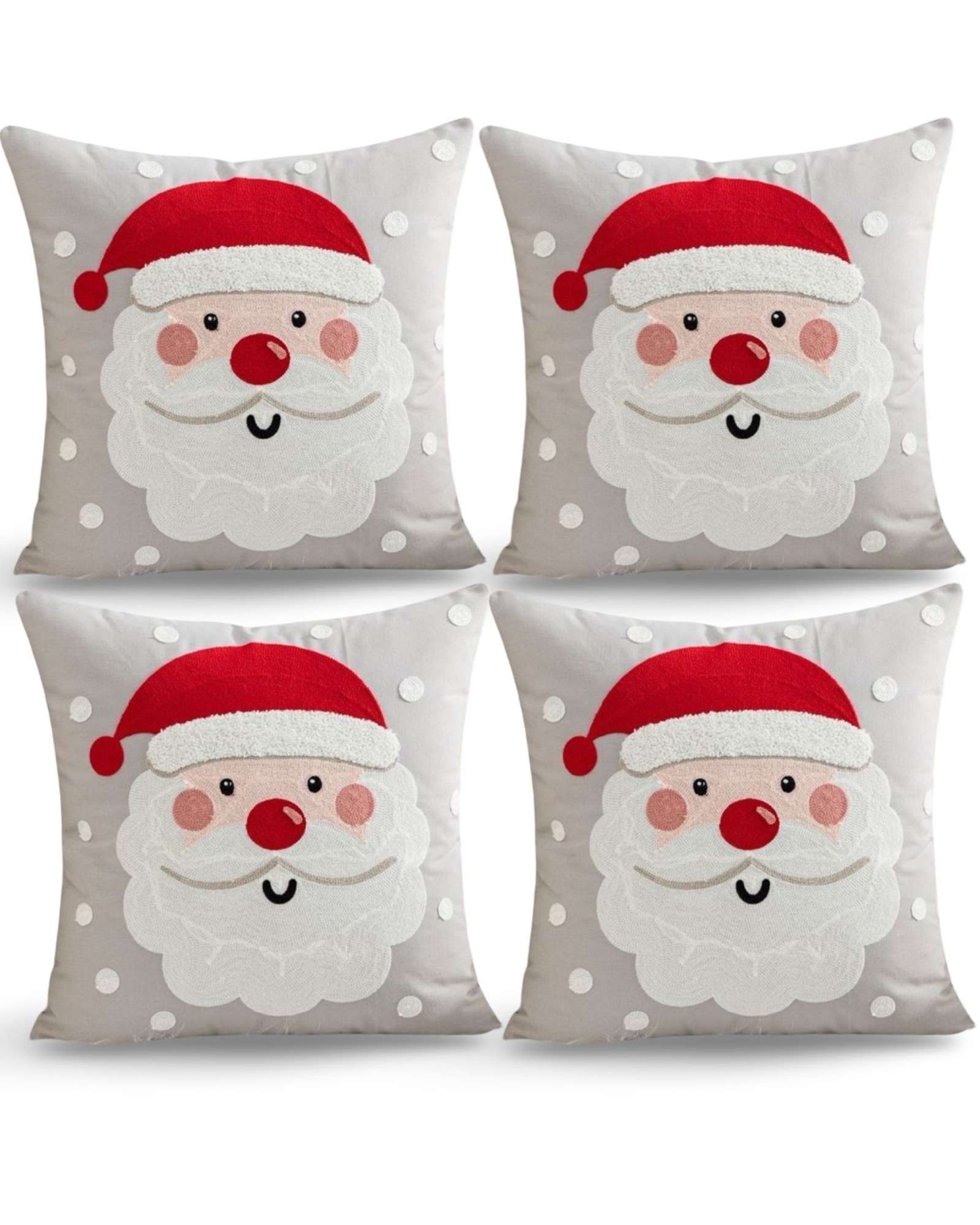 JUEGO DE 4 FUNDAS DE COJIN PARA NAVIDAD K3 - 2