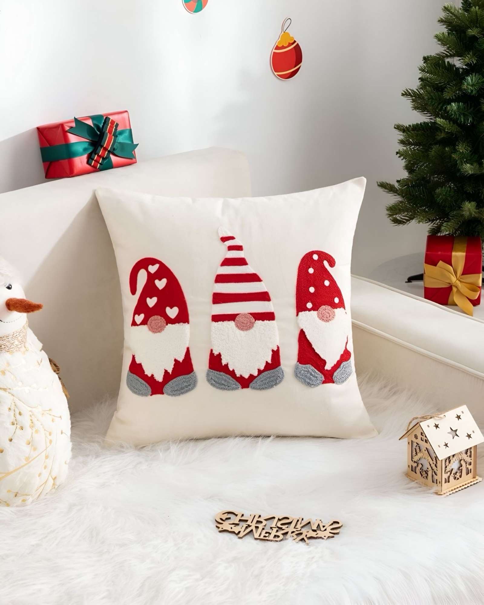 JUEGO DE 4 FUNDAS DE COJIN PARA NAVIDAD K4 - 4