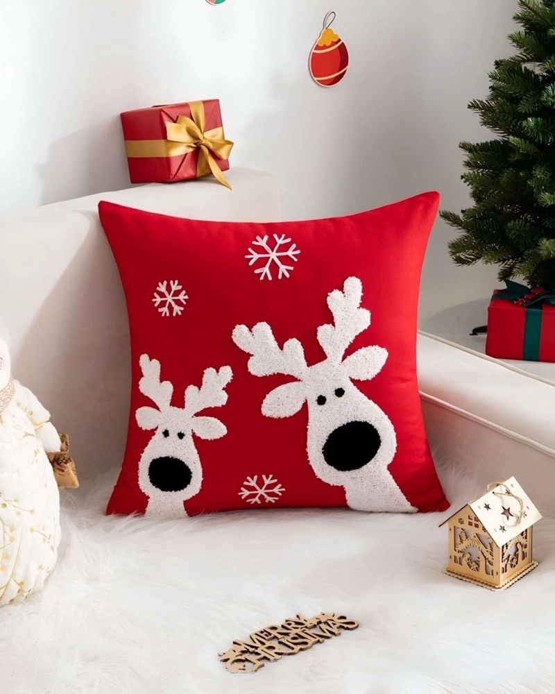 JUEGO DE 4 FUNDAS DE COJIN PARA NAVIDAD K8 - 4