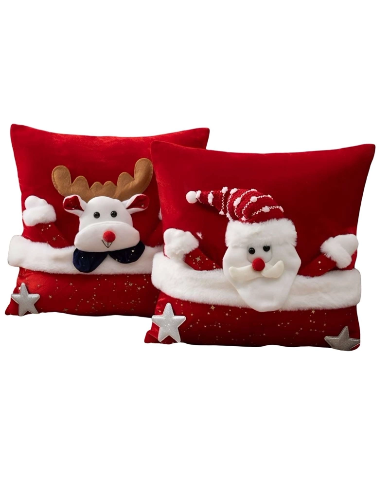 JUEGO DE 2 FUNDAS DE COJIN PARA NAVIDAD 3D   B11 - 3