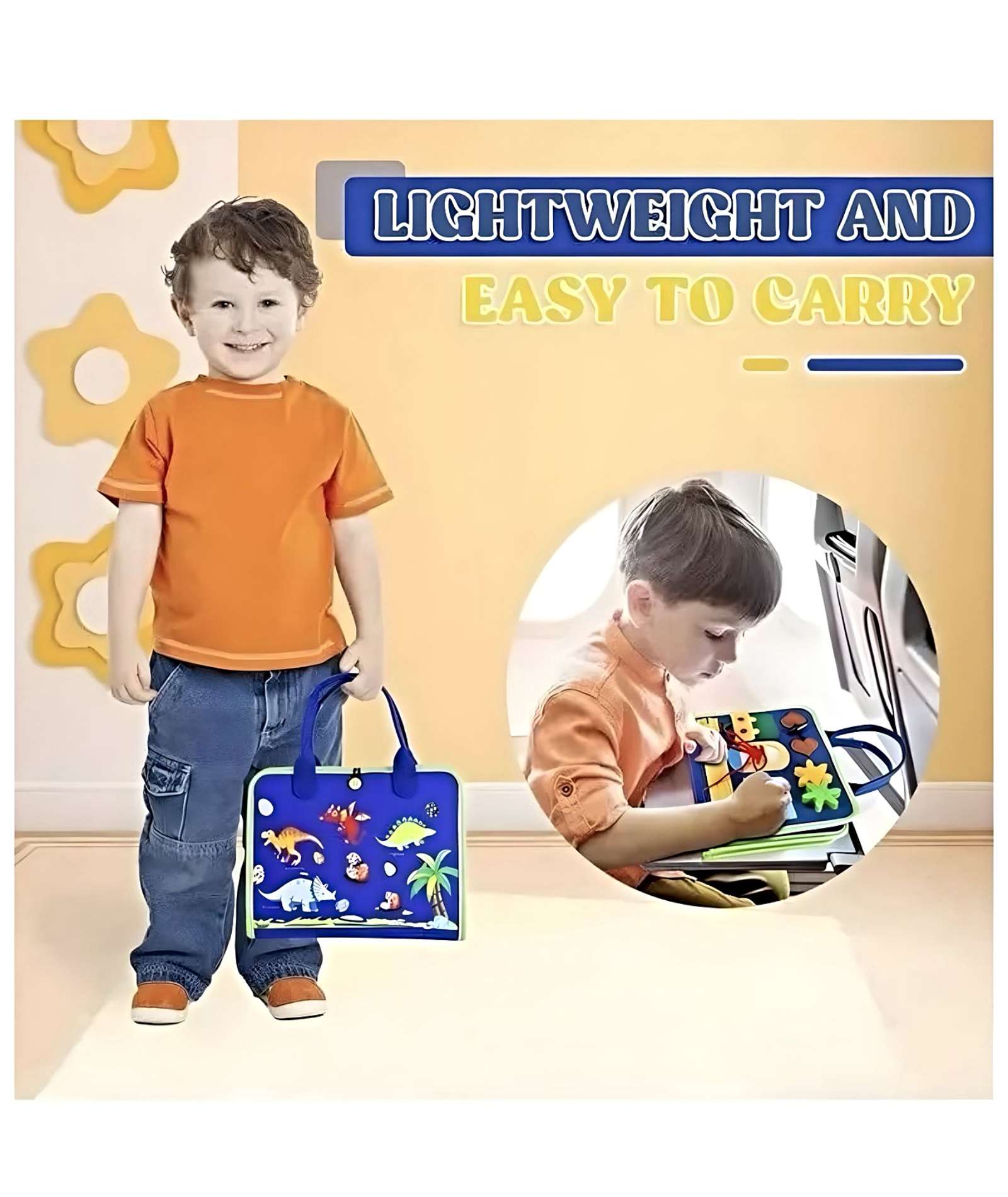 TABLERO SENSORIALES INTERACTIVO MONTESSORI JUEGO EDUCATIVO AZUL - 6