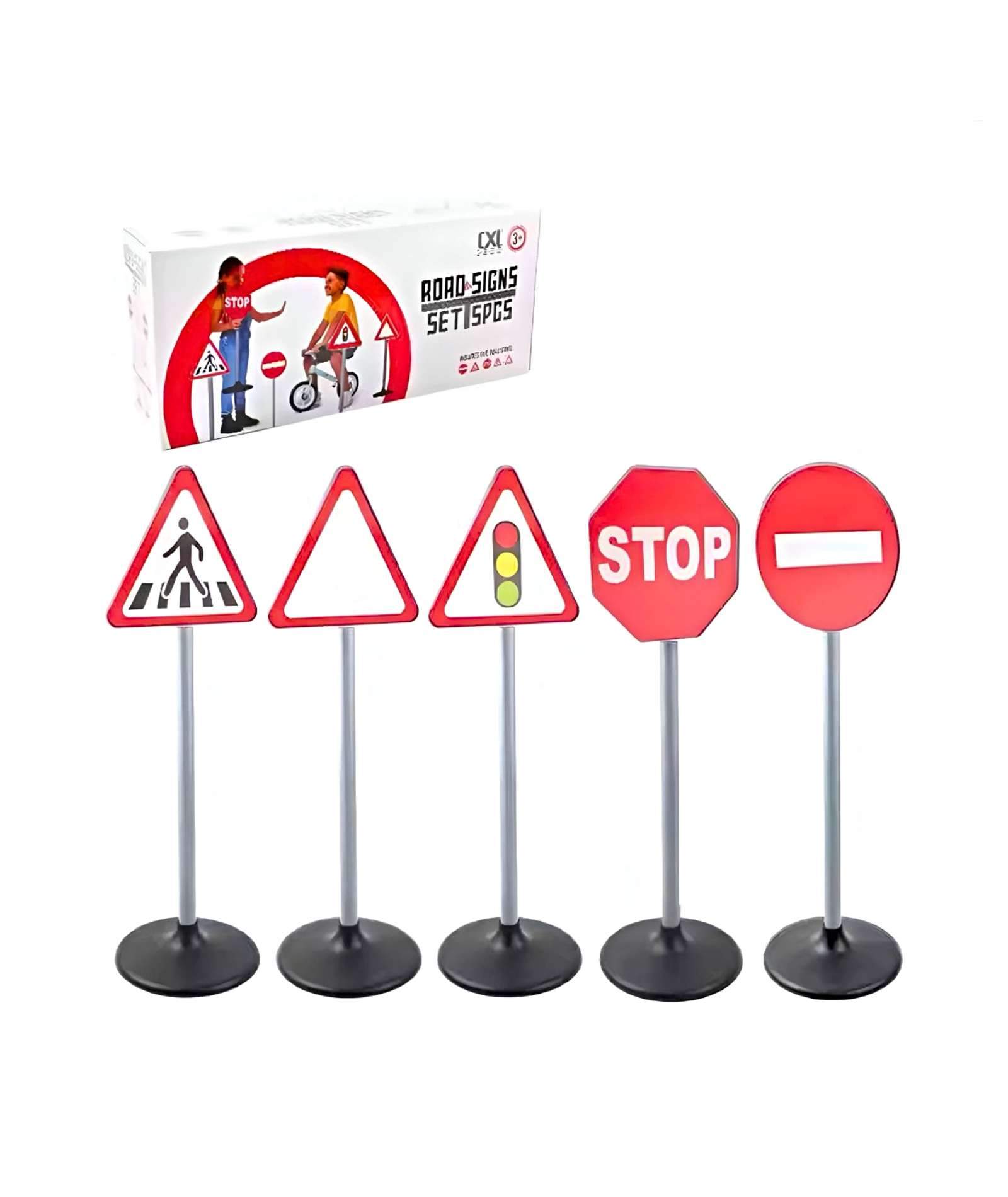 MINI SIGNOS DE TRANSITO PARA NIÑOS 5 PZS - 1