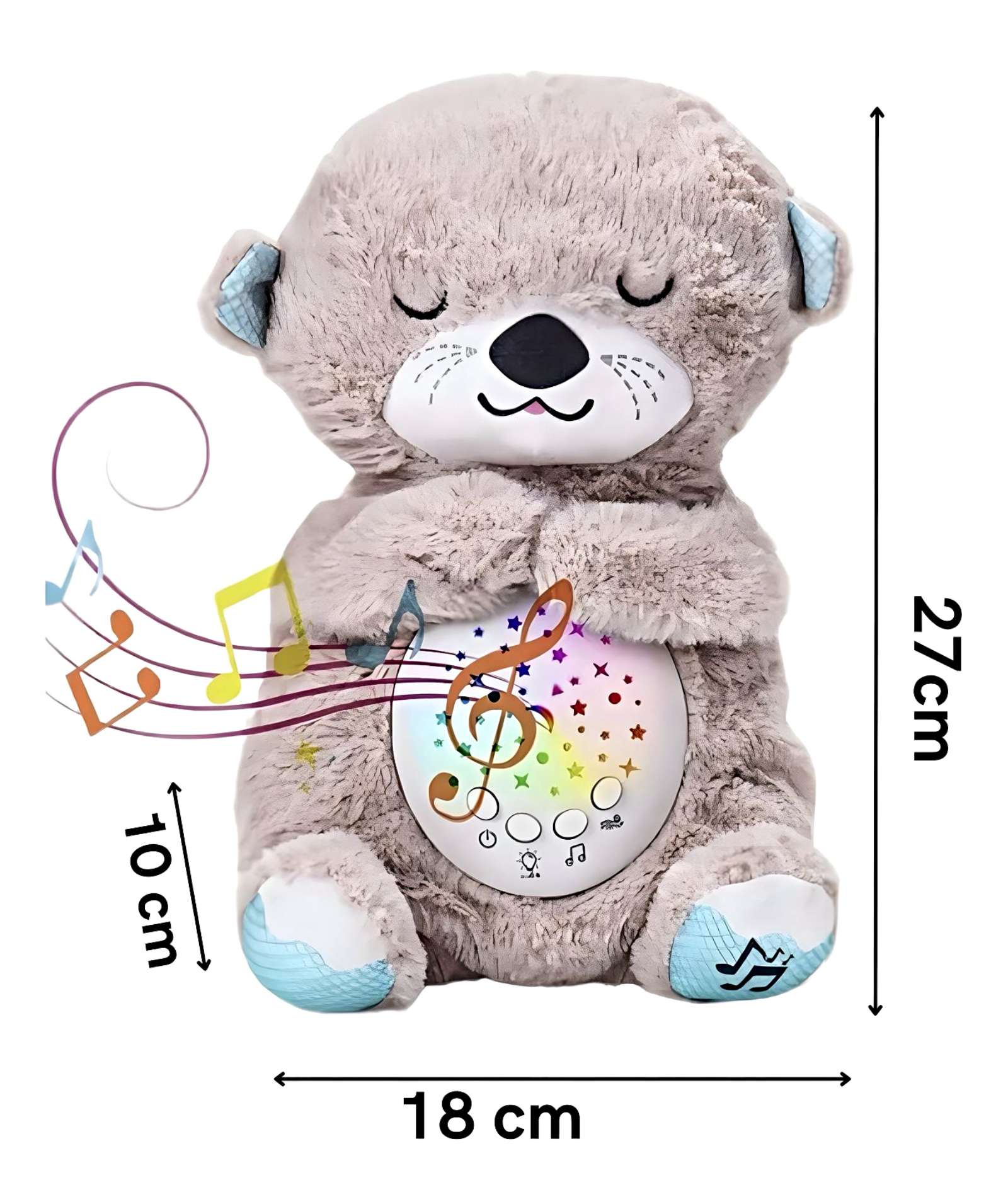 PELUCHE ESPANTACUCO NUTRIA PARA BEBES O NIÑOS BEIGE - 3