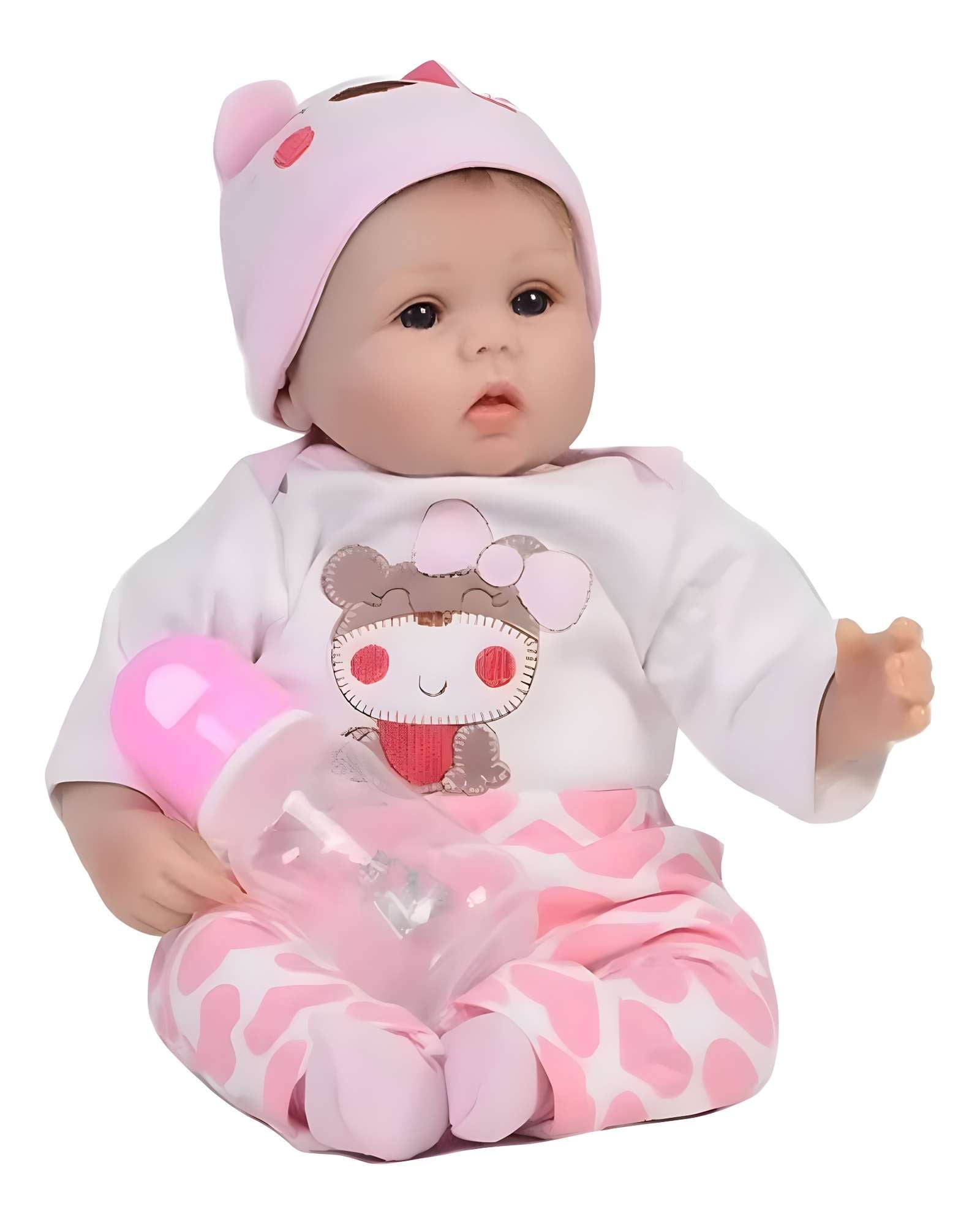 MUÑECA INFANTIL BEBE REALISTA SILICONA ROSADO - 1