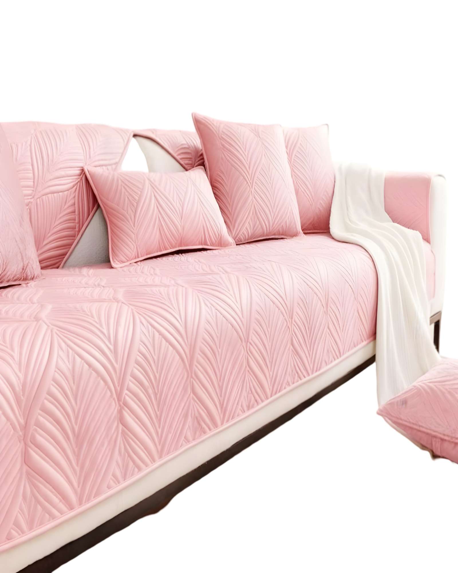 JUEGO DE 5 FUNDAS PARA SOFA CON DISEÑO G3 ROSA - 2