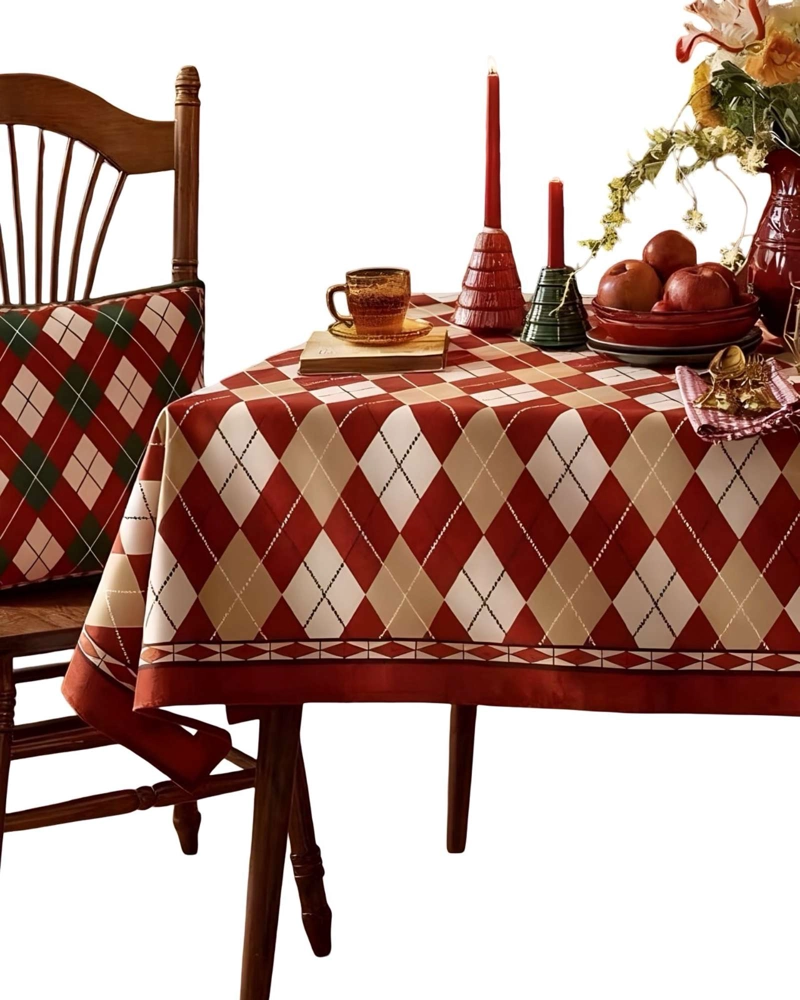 JUEGO MANTEL MAS 6 FUNDAS DE SILLAS ANTIMANCHAS NAVIDEÑO 140X220 - 3