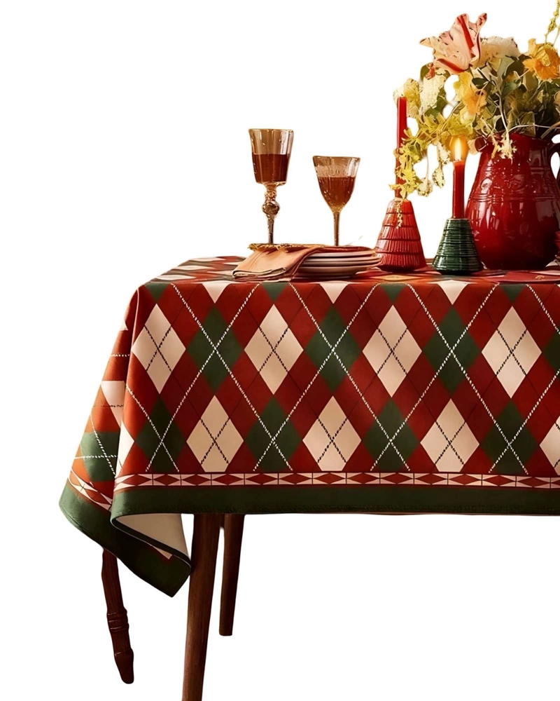 JUEGO MANTEL MAS 6 FUNDAS DE SILLAS ANTIMANCHAS NAVIDEÑO 140X220 - 3
