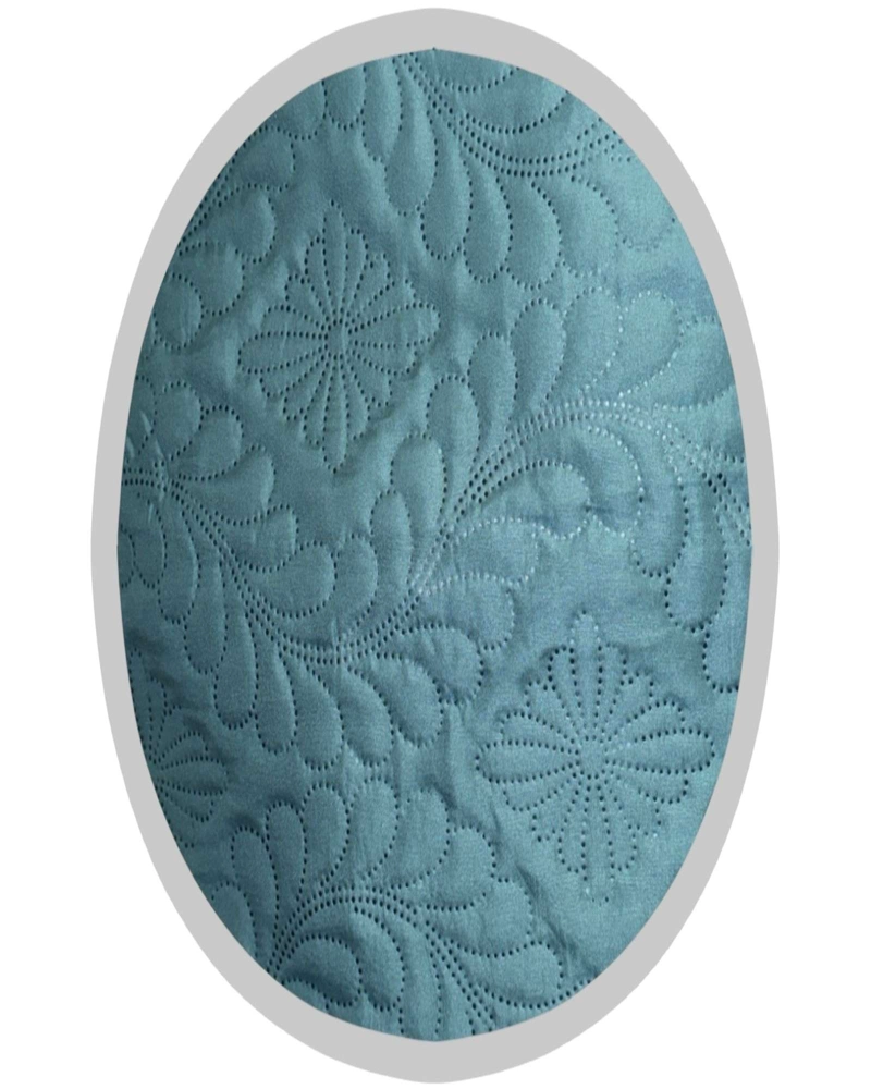 COLCHA ELEGANTE  QUILT VERANO 2 PLAZA TURQUESA - 4