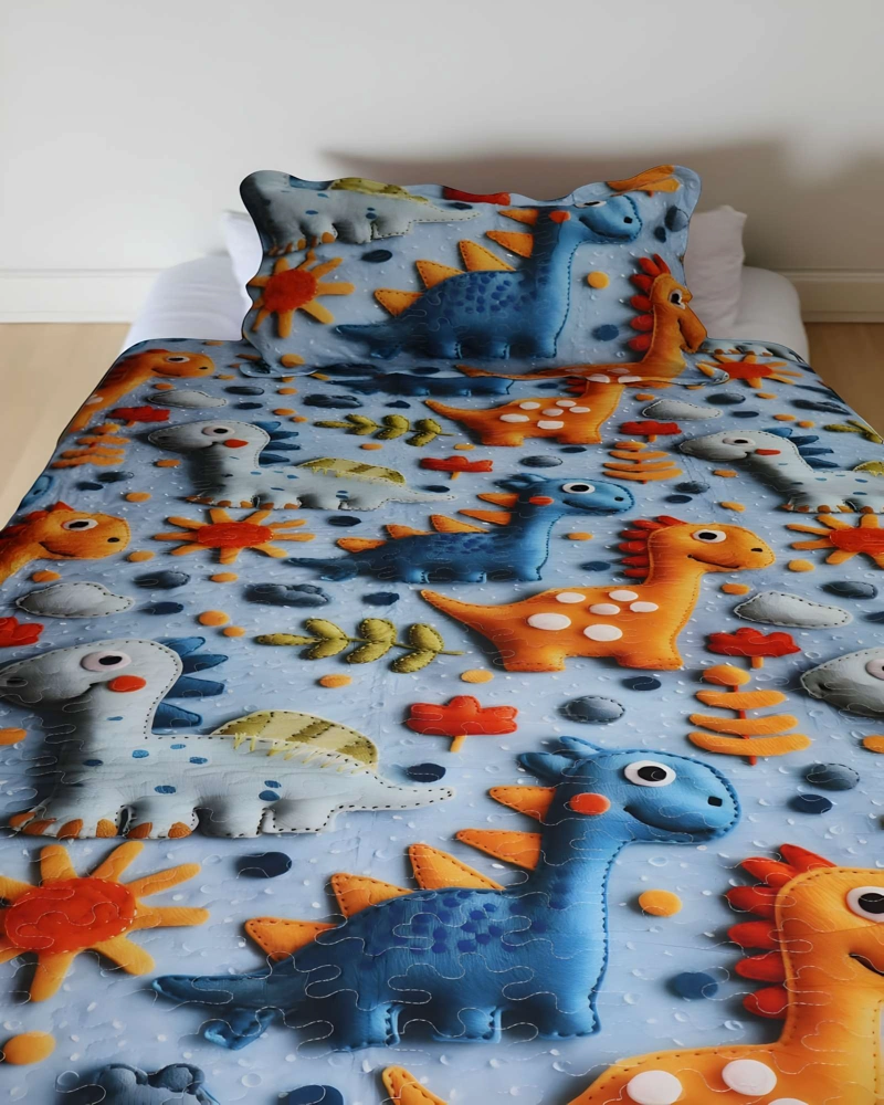 CUBRECAMA QUILT INFANTIL DE VERANO 5D PLAZA Y MEDIA 180 X 230 CM - 1
