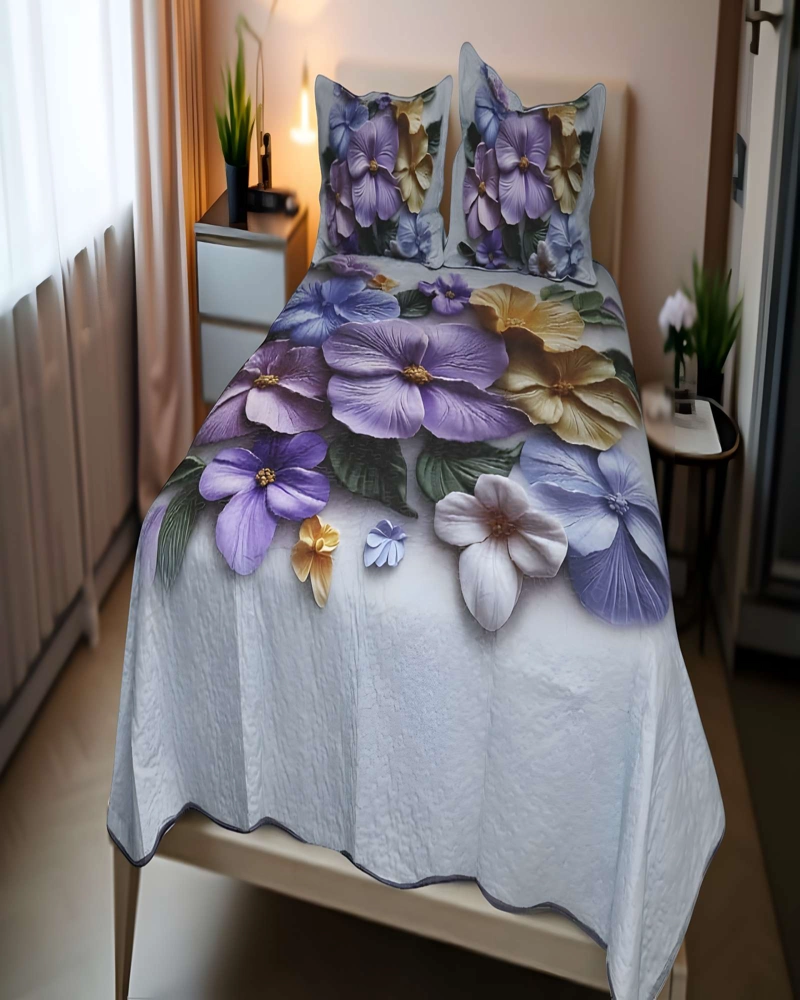 CUBRECAMA QUILT COLCHA DE VERANO 5D KING 250 X 270 CM - 1