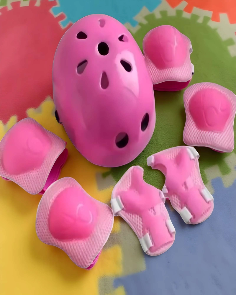 KIT DE PROTECCION INFANTIL PARA PATINES ROSADO - 2
