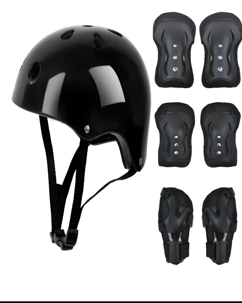 KIT DE PROTECCION INFANTIL PARA PATINES NEGRO - 1