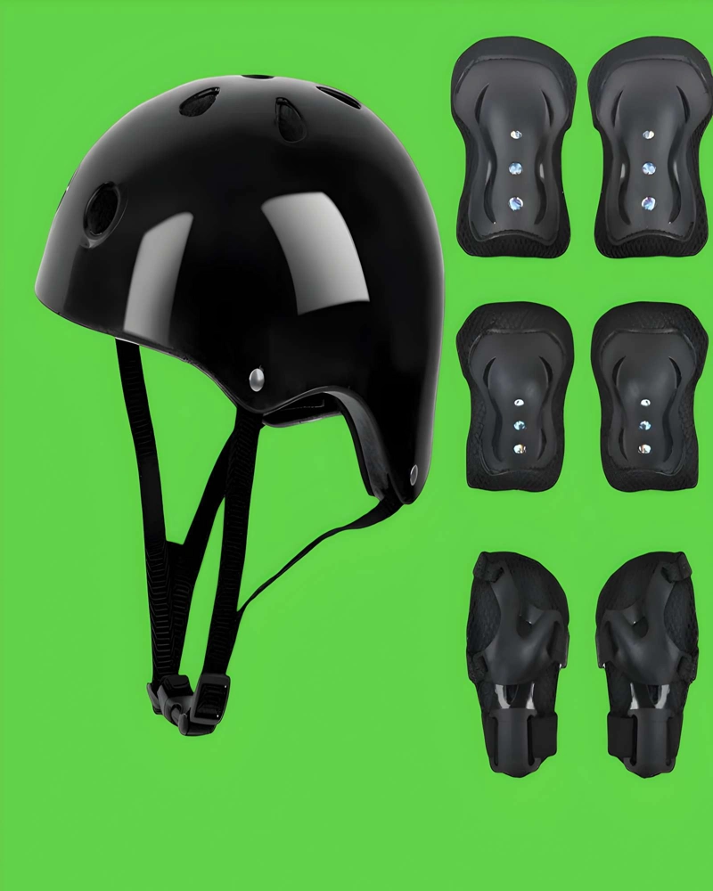 KIT DE PROTECCION INFANTIL PARA PATINES NEGRO - 2