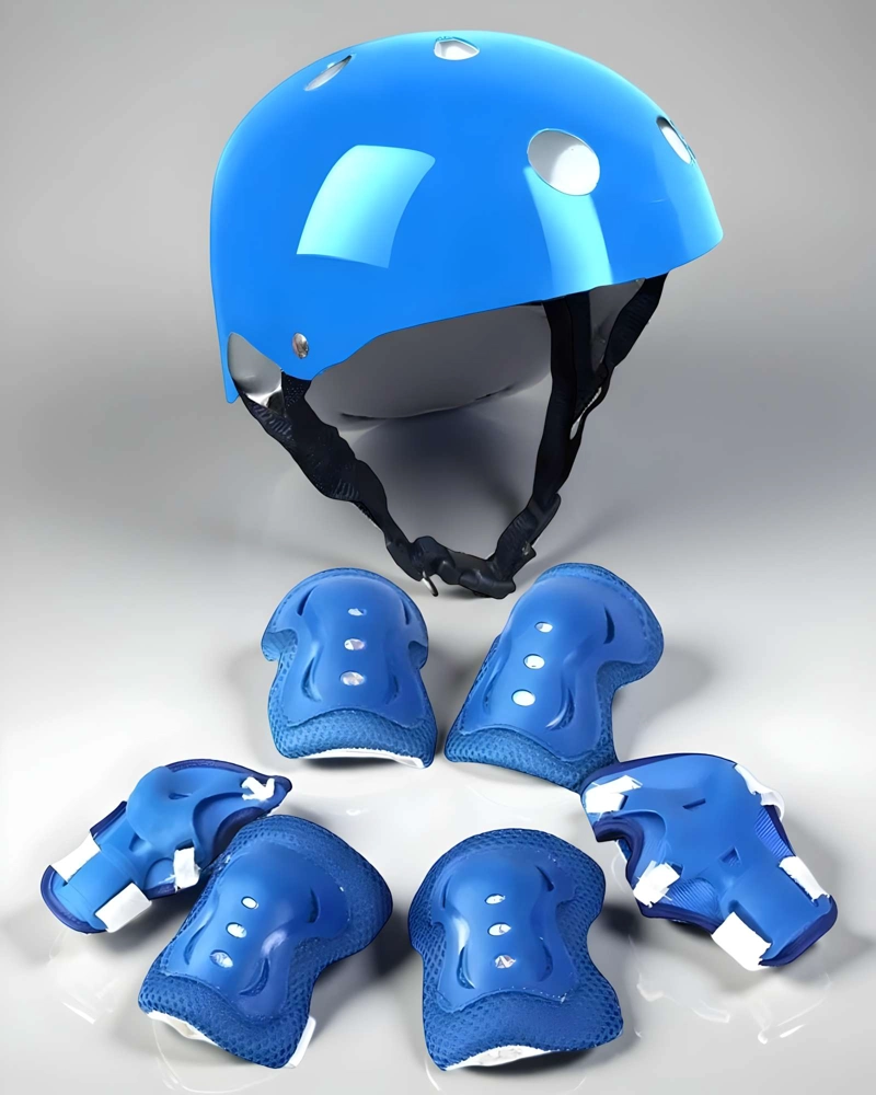KIT DE PROTECCION INFANTIL PARA PATINES AZUL - 2
